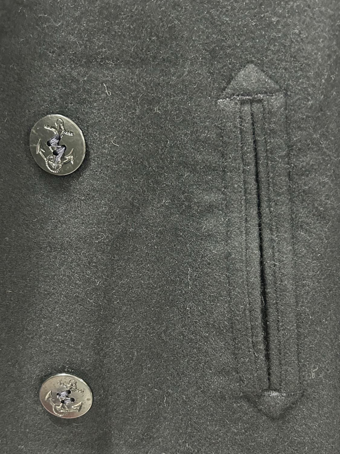 90s USN Wool Pea Overcoat [40L] 상품이미지3