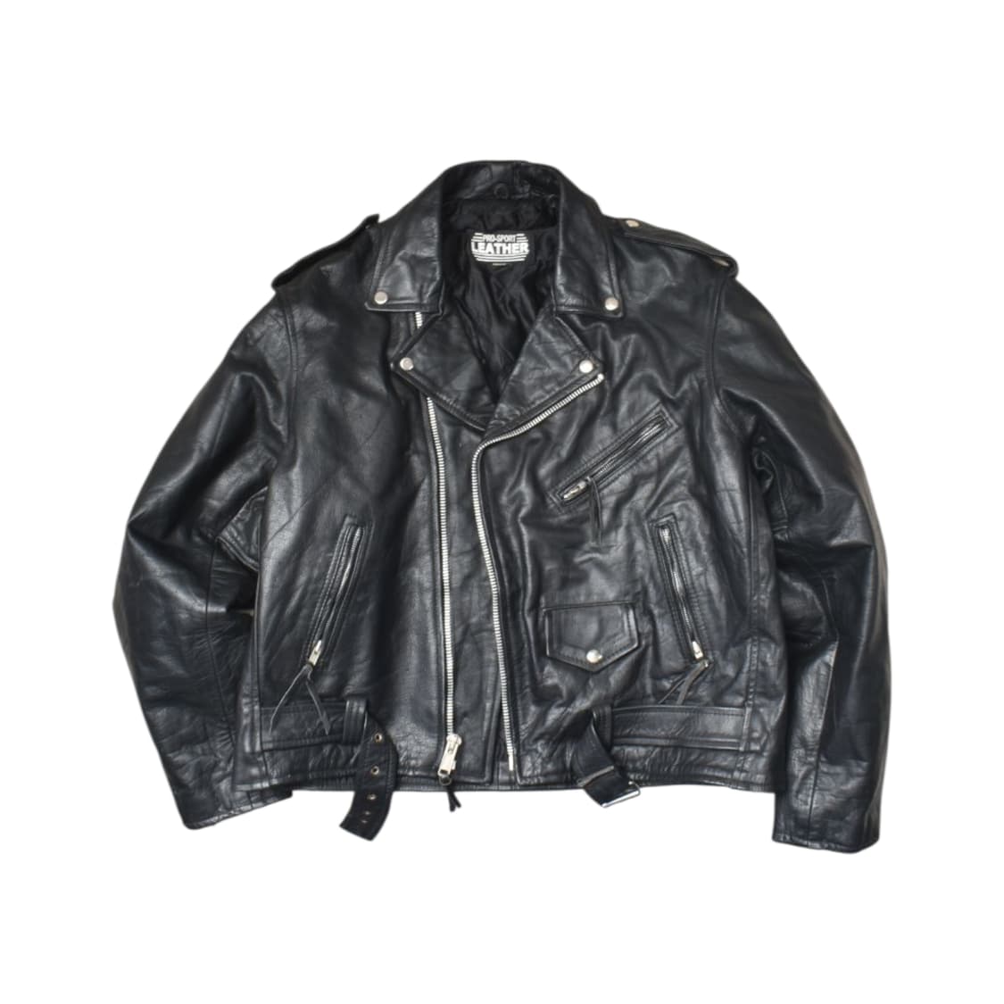 90S 리얼 레더 하드 라이더 가죽 자켓 48 N0719 상품이미지2