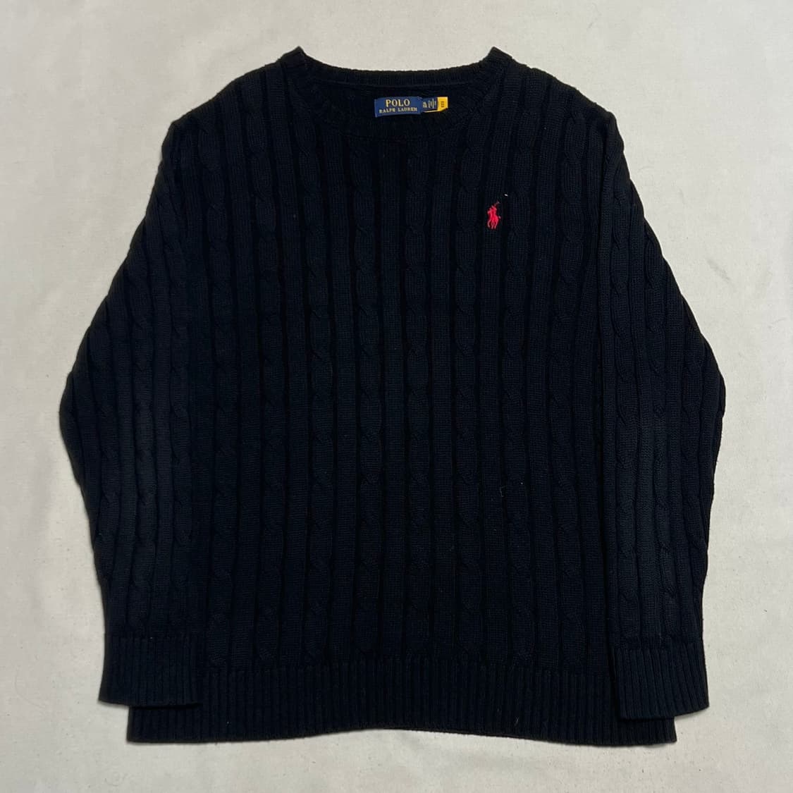 XL 폴로랄프로렌 블랙 케이블 니트 상품이미지2