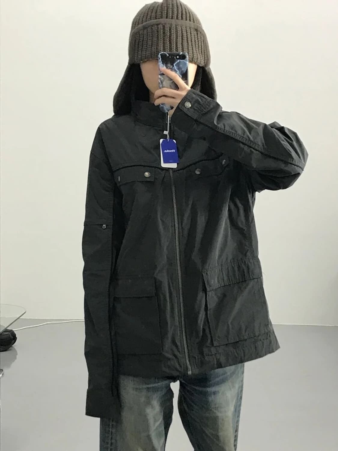 켈빈클라인 락시크 무드 블랙 집업 상품이미지1