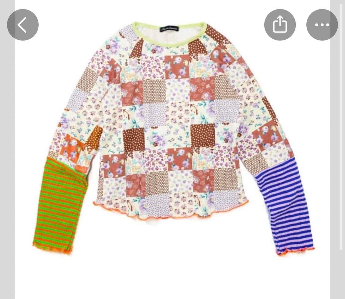 구해요))샵페어리 삐삐 패치워크 탑 브라운 구해요 상품이미지1