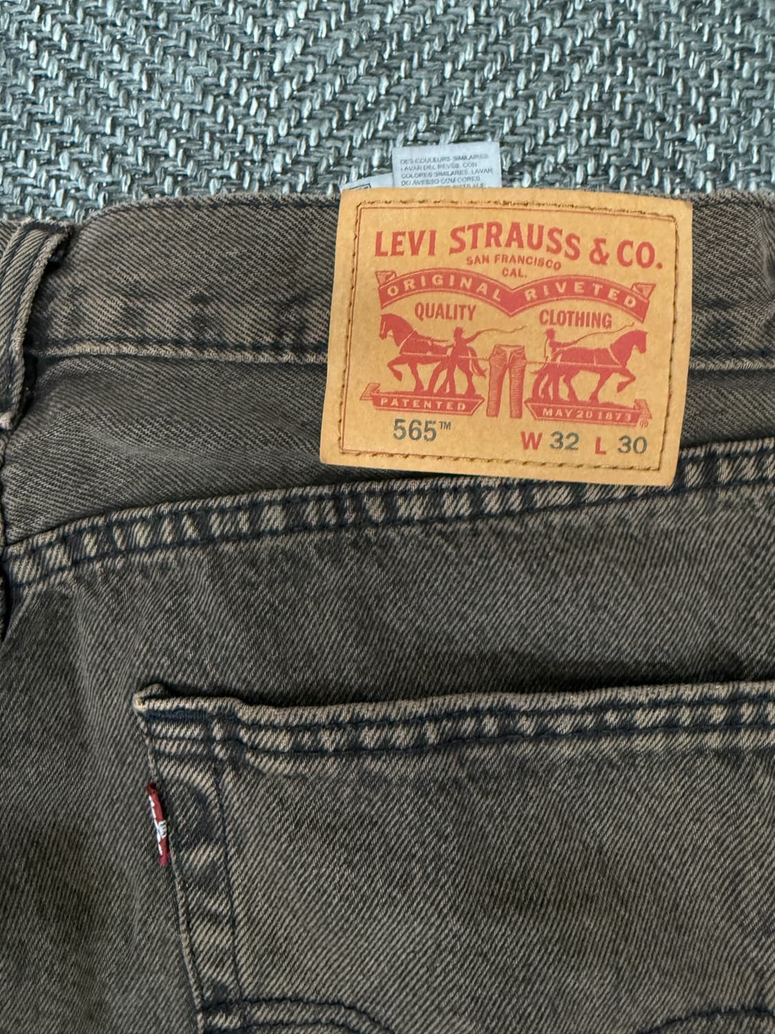 리바이스 빔즈 565 스트레이트핏진 브라운 32/30 상품이미지3