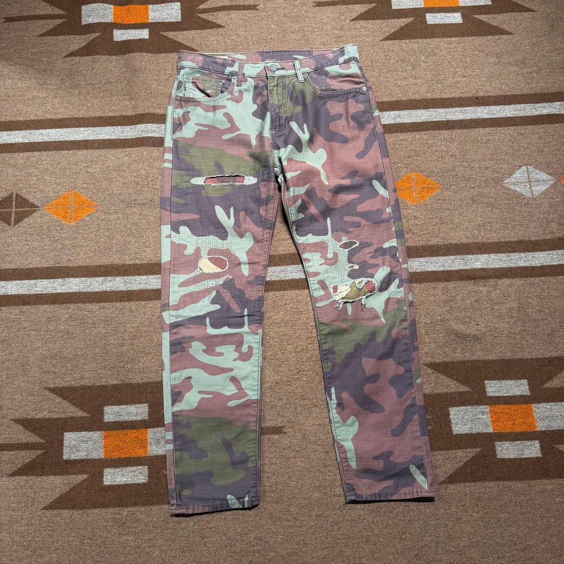 리바이스 백사틴 카모 하이볼 팬츠 32 상품이미지1