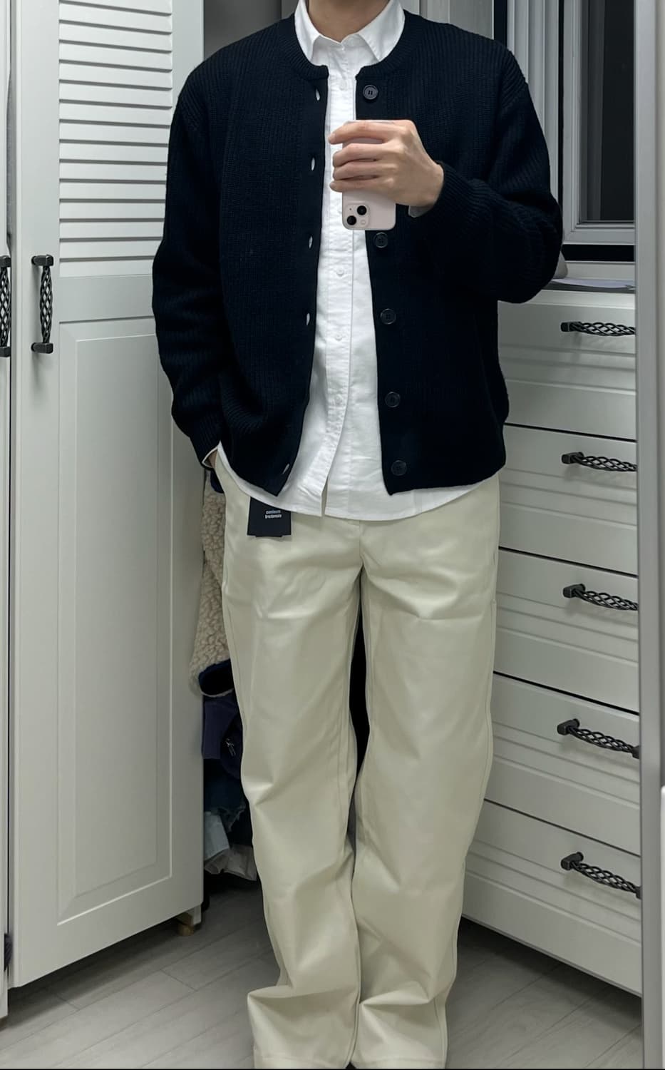 [미사용]무탠다드 헤비웨이트 cp와이드 치노팬츠30  더스티 크림 상품이미지10