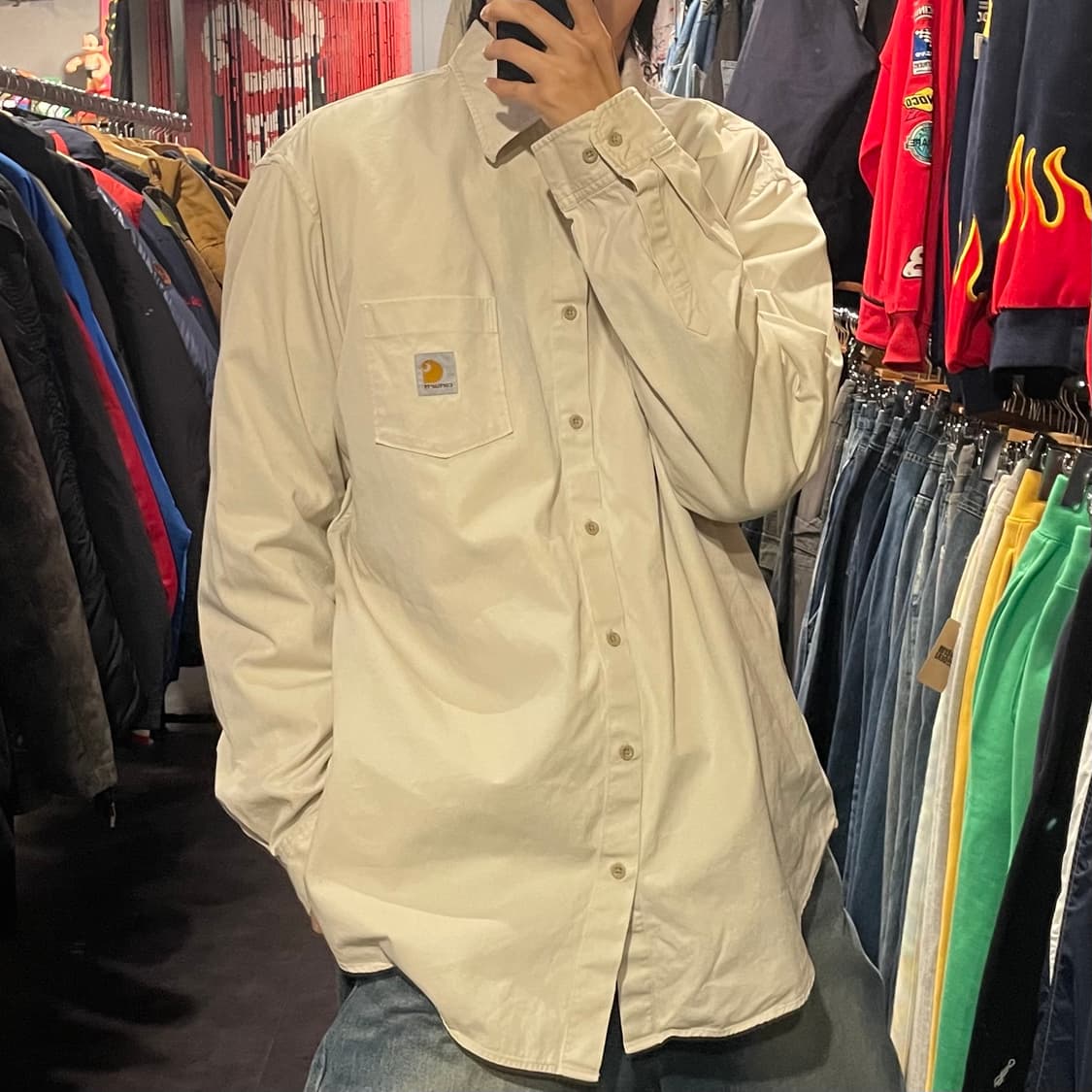 [IM] carhartt 칼하트 아이보리 긴팔셔츠 상품이미지4