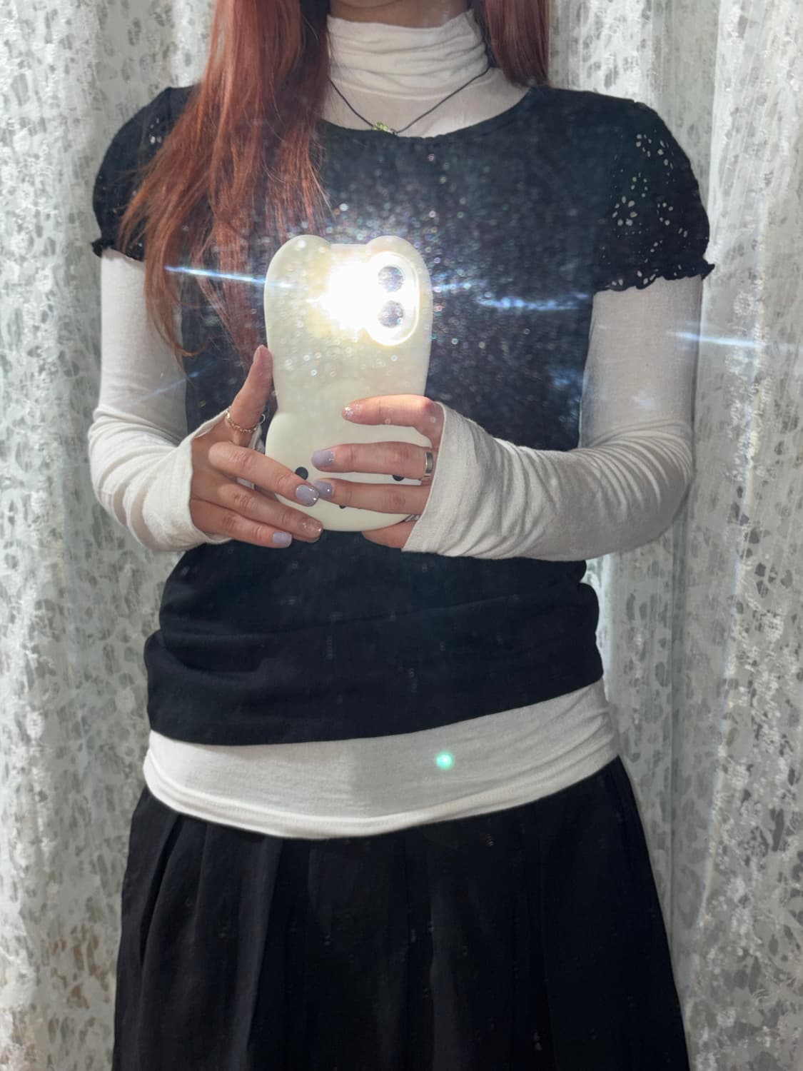 Black back Ribbon top 상품이미지5