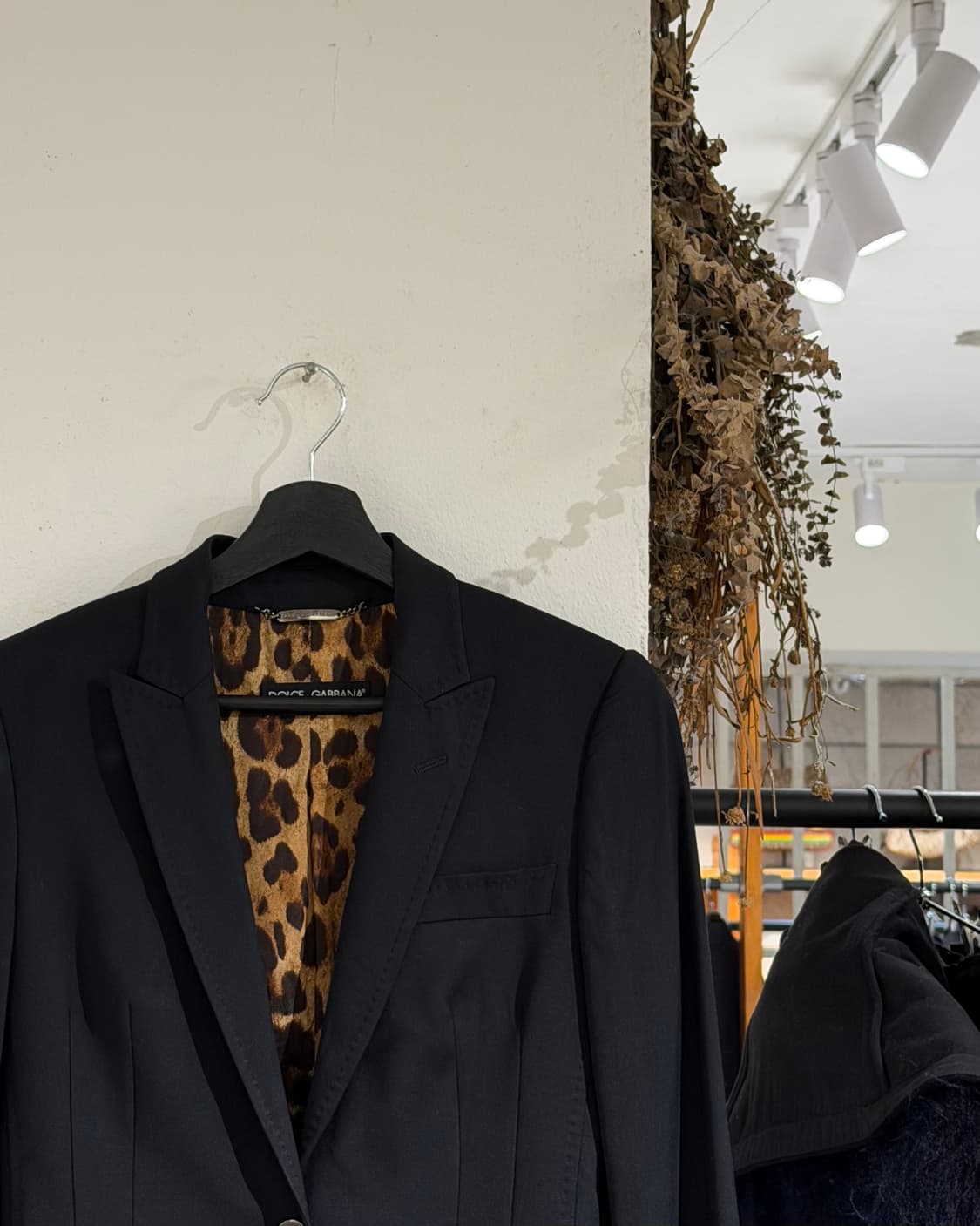 돌체앤가바나 블랙 울 레오파트 라이닝 테일러드 블레이저 자켓  상품이미지3