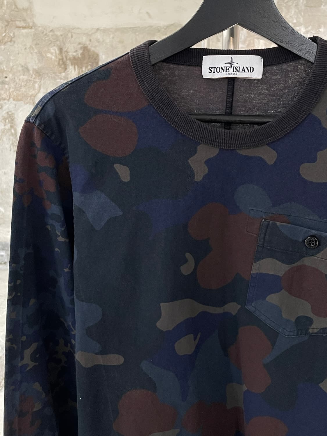 스톤 아일랜드 카모 플라쥬 싱글 포켓 와펜 롱 슬리브 상품이미지2