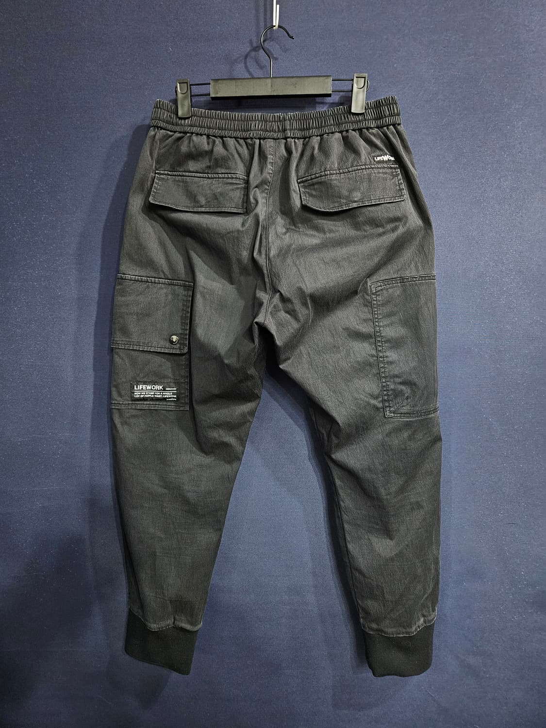 라이프워크 블랙 남성 허리 30~32 카고 조거팬츠  상품이미지2