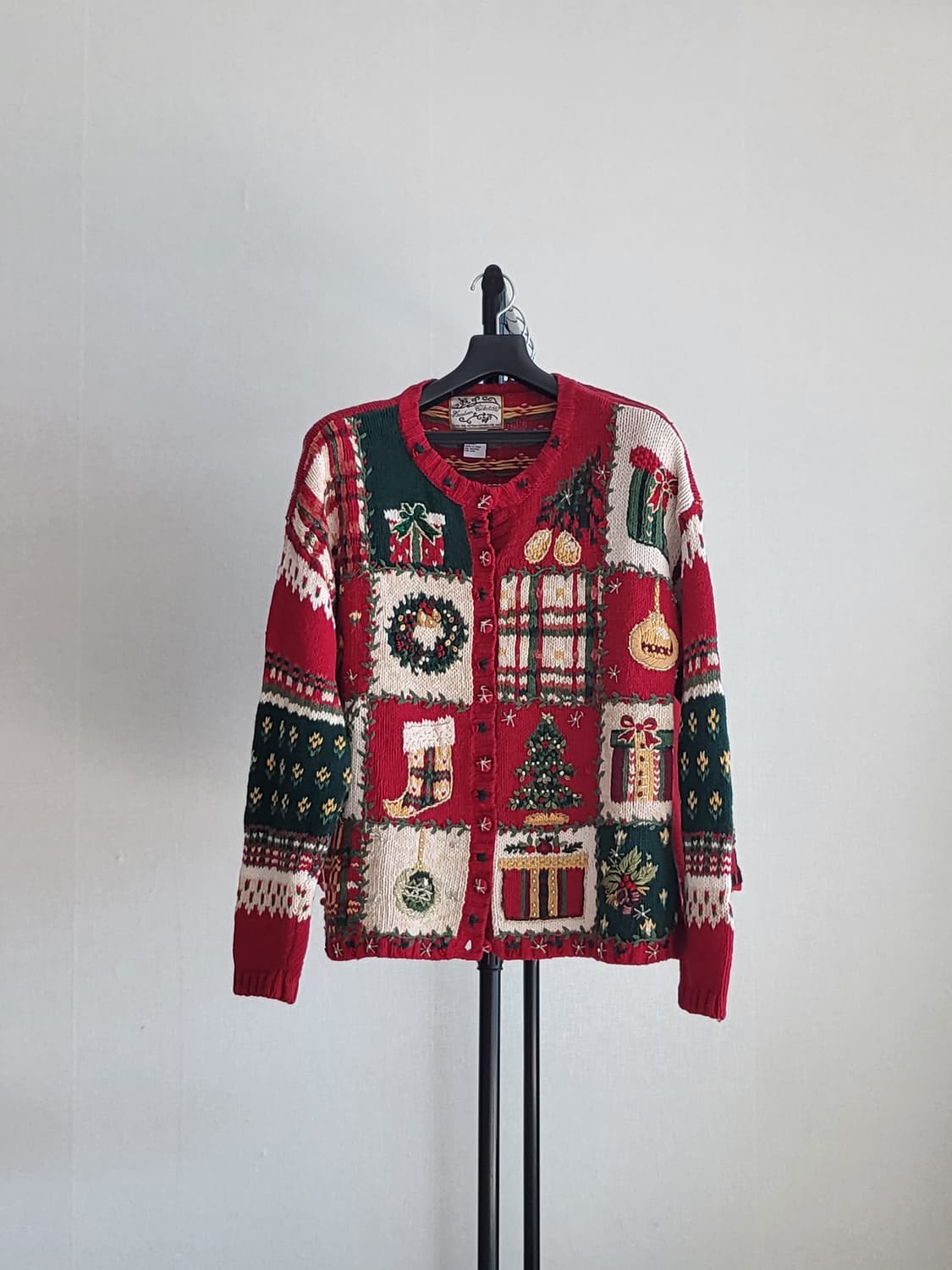 Heirloom 레드 크리스마스 빈티지 가디건 상품이미지2