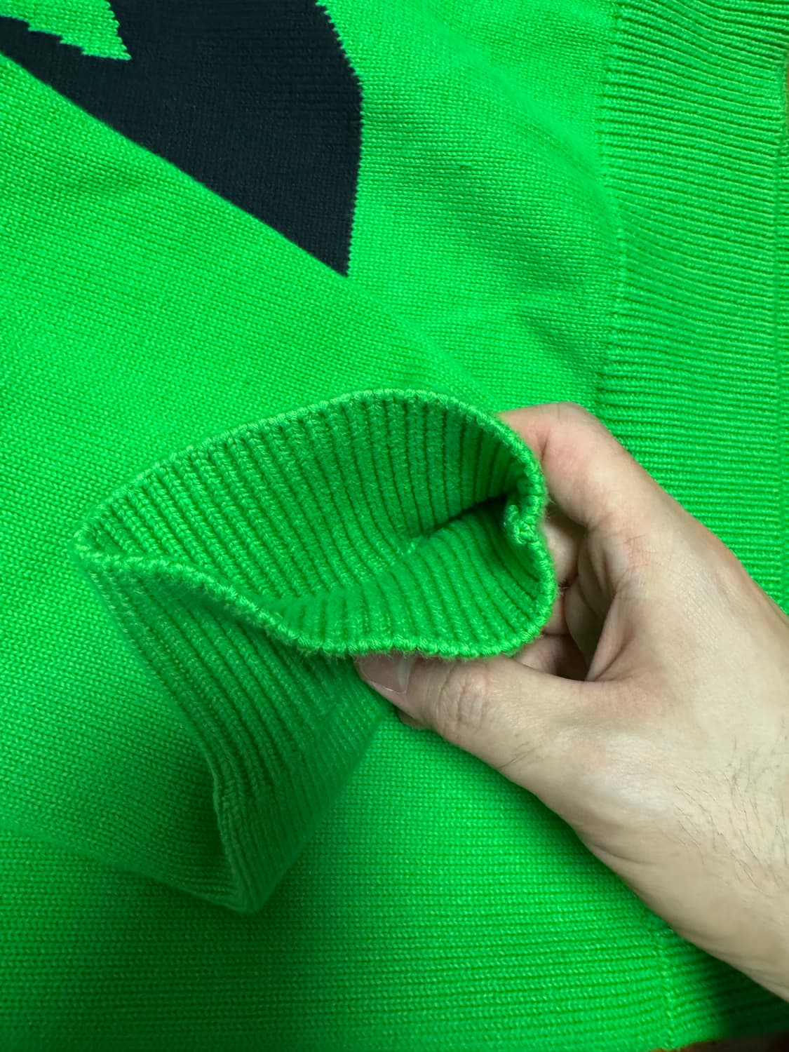 스투시 벤트 크라운 니트 라임 XL 상품이미지5