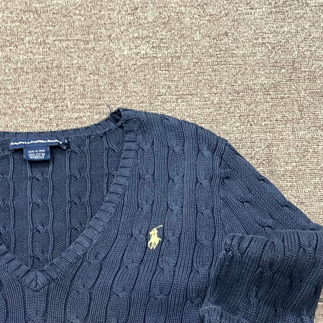 (L) POLO 폴로 랄프로렌 스포츠 케이블  브이넥 니트 상품이미지4