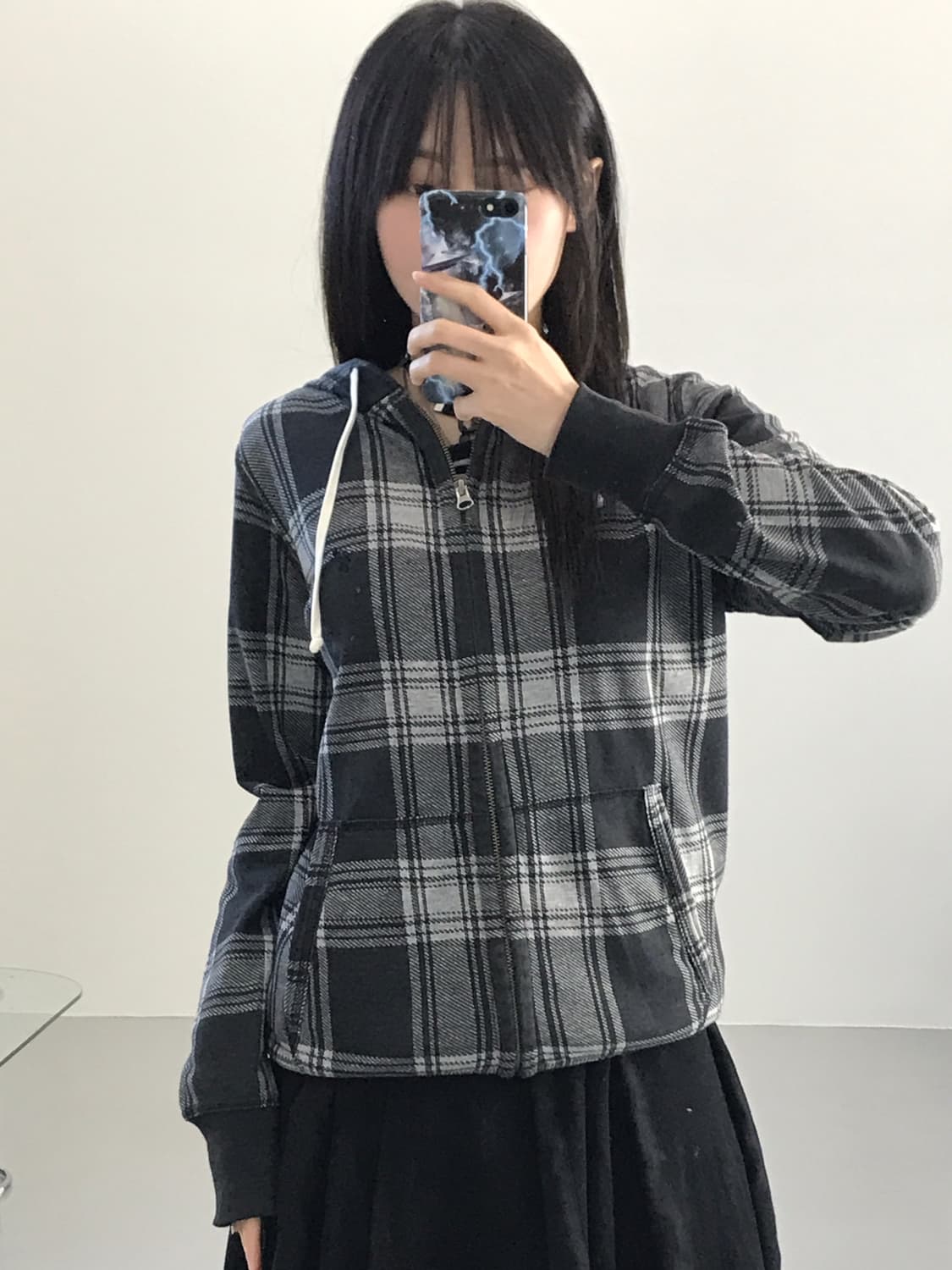 Backnumber Checked Zip Up Hoodies 상품이미지2