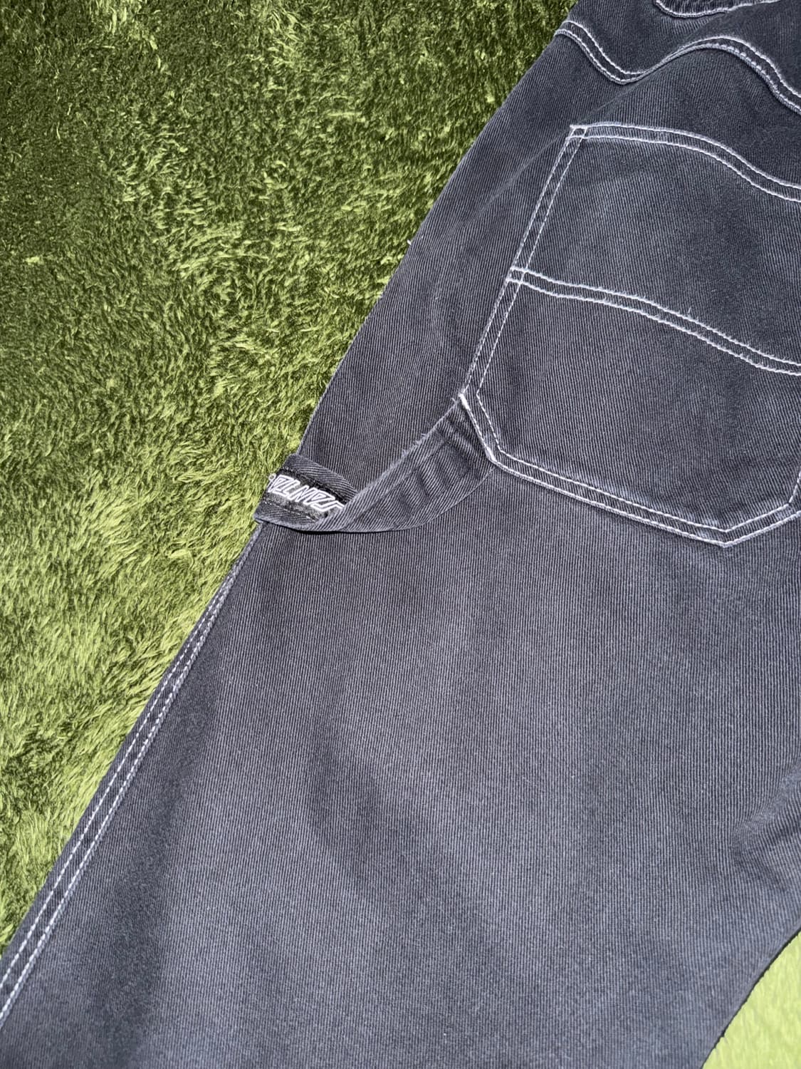 [M] 산타크루즈 밴딩 크롭 스티치 페인터 팬츠 블랙 상품이미지8