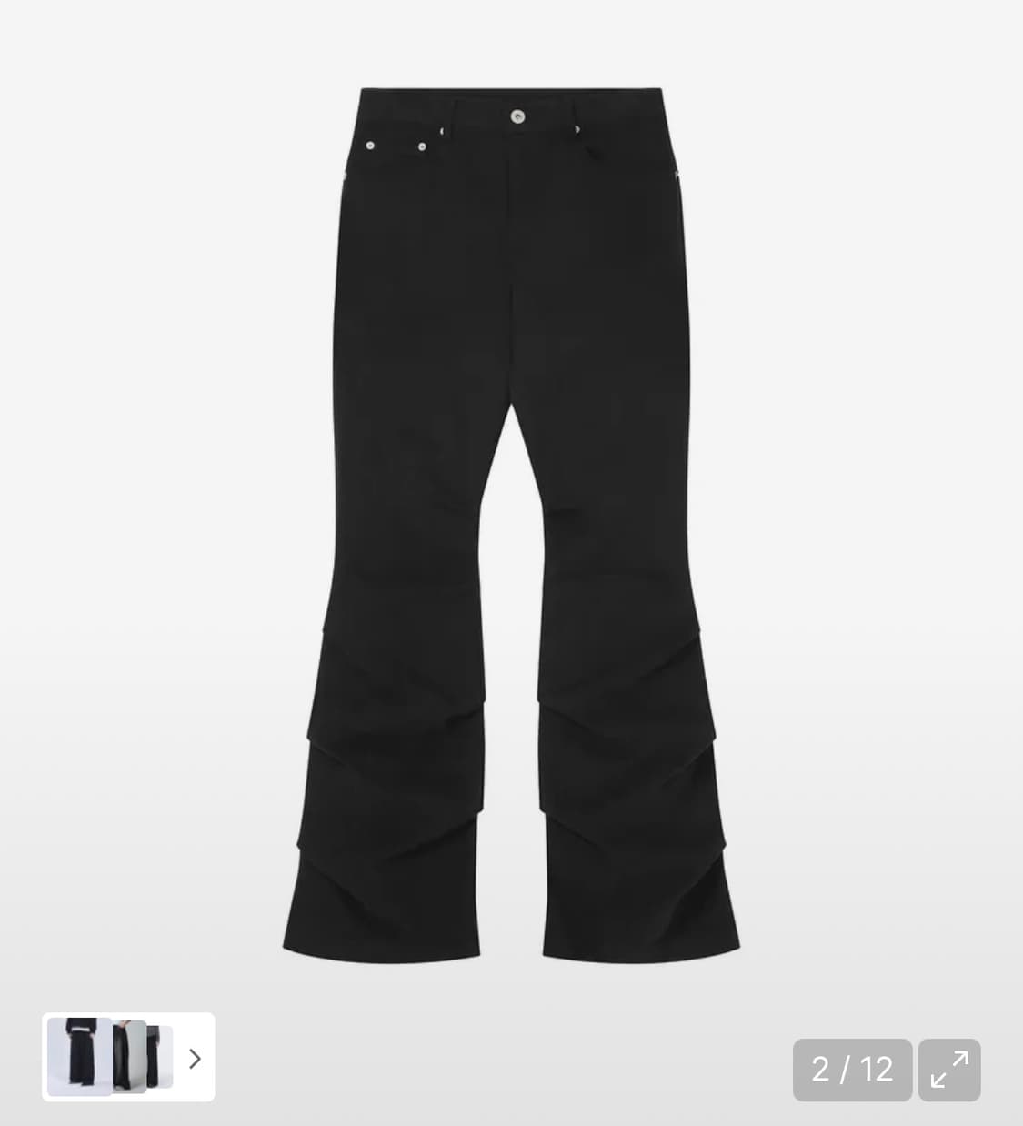 미세키서울 Shirring bootscut pants 블랙 1 상품이미지1