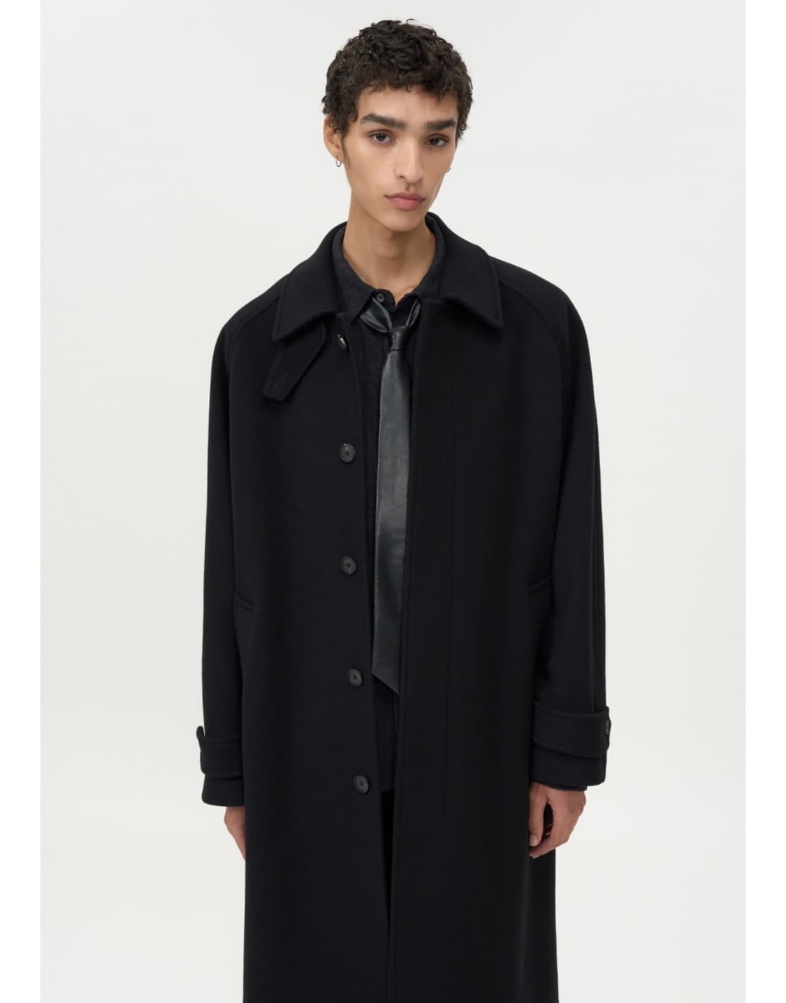 [인사일런스] 마펠 캐시미어 발마칸코트 black 상품이미지5