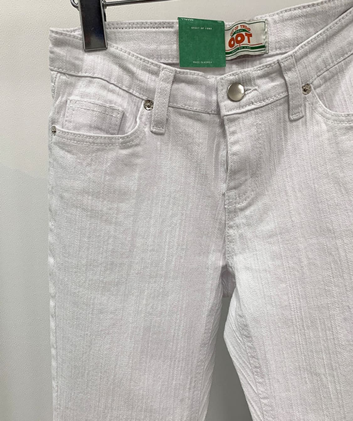 더에펠 포디 로우 부츠컷팬츠 화이트 상품이미지5