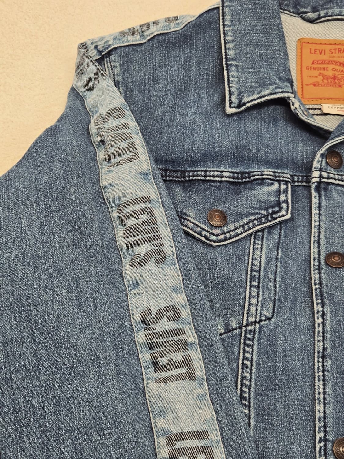 리바이스 로고 청자켓 L 상품이미지3