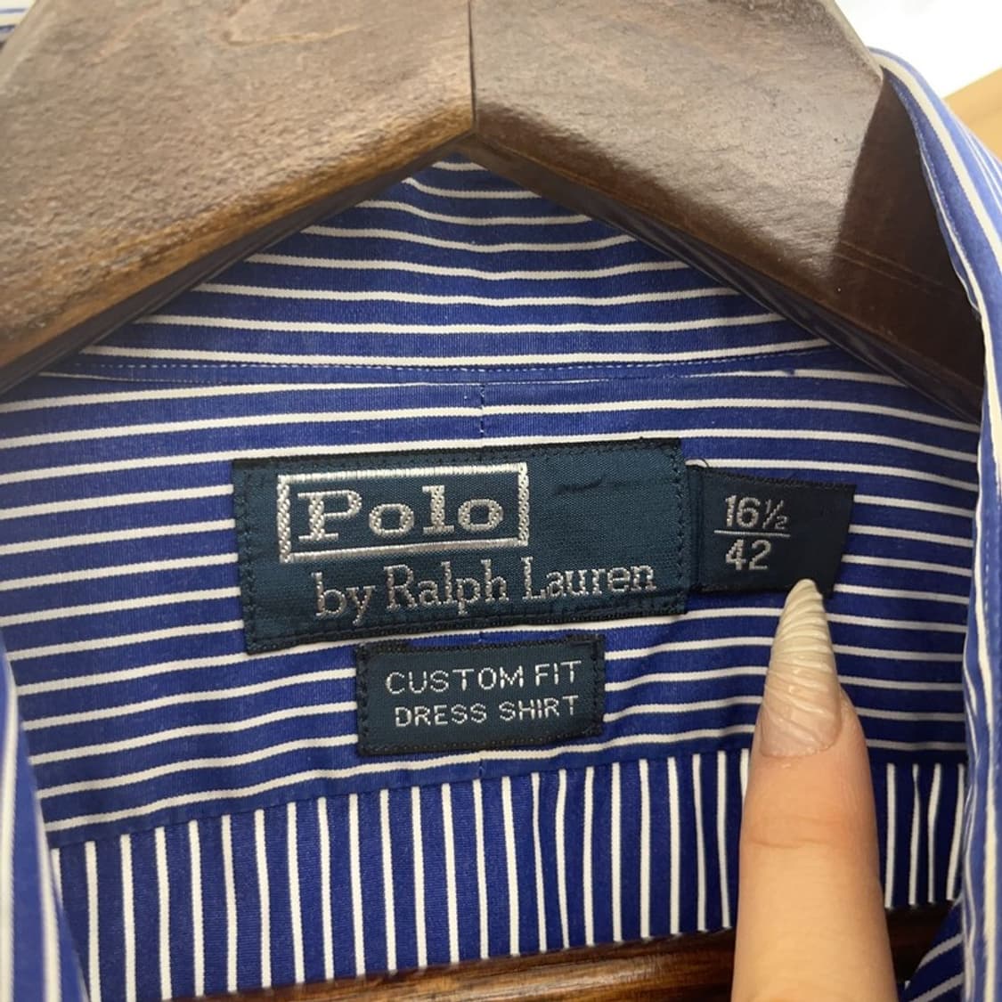 폴로 랄프로렌 모던 캐주얼 커스텀핏 드레스 셔츠 100 C08403 상품이미지5