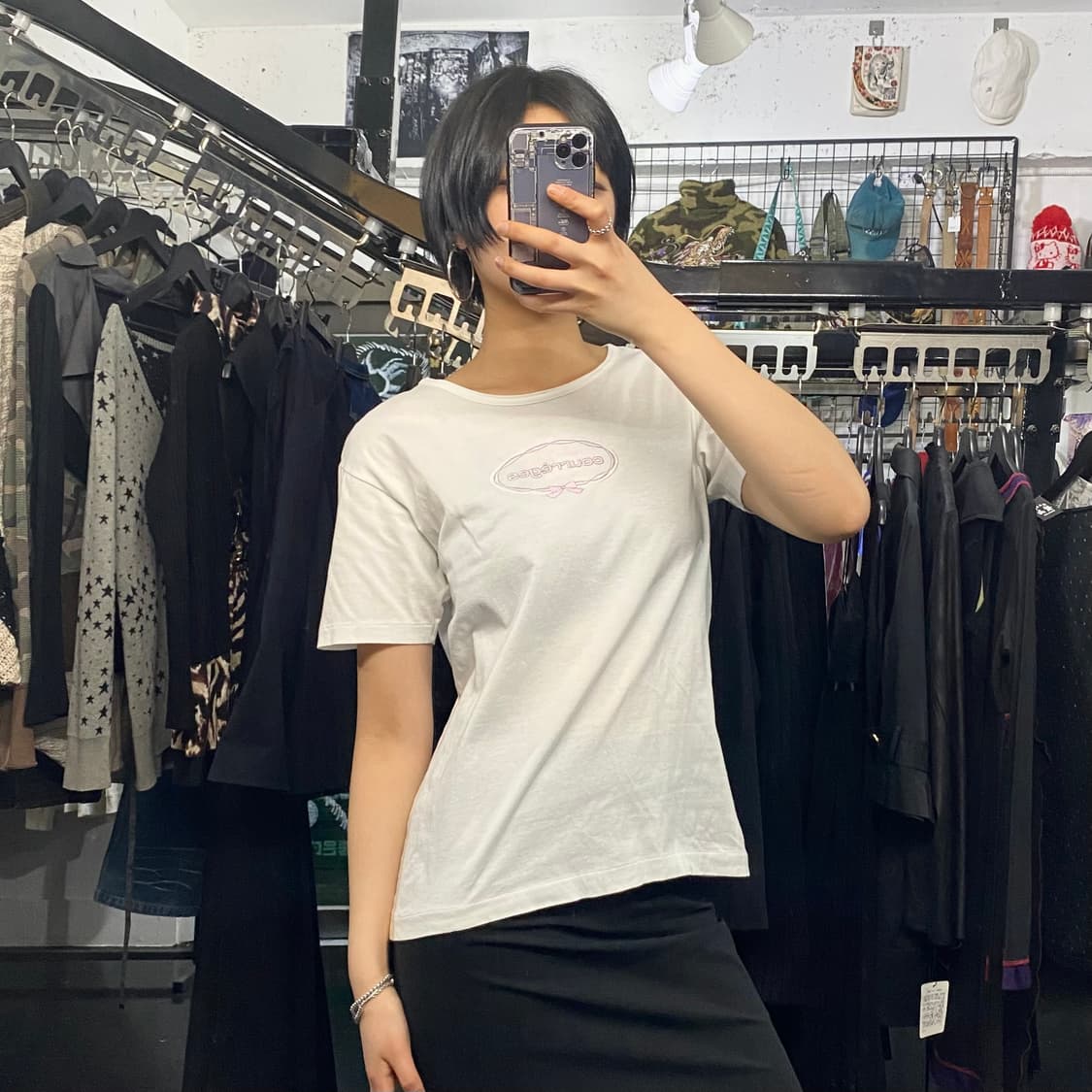 Courreges sport futur 베이직 로고 자수 반팔티셔츠 상품이미지7