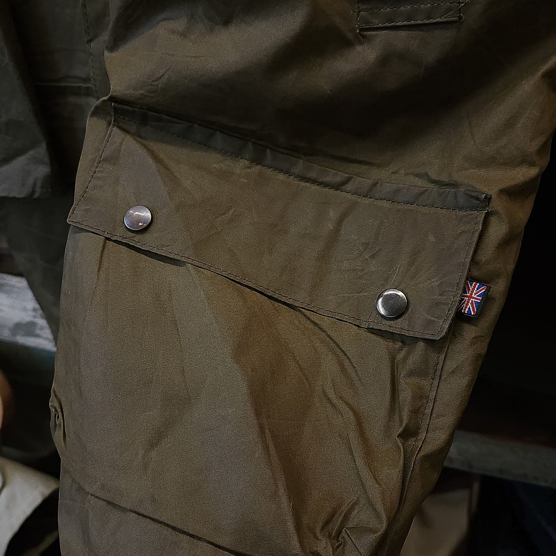 90s 잉글랜드 컨트리 올리브 그린 왁스자켓 헌팅자켓 파카 xxl 상품이미지6