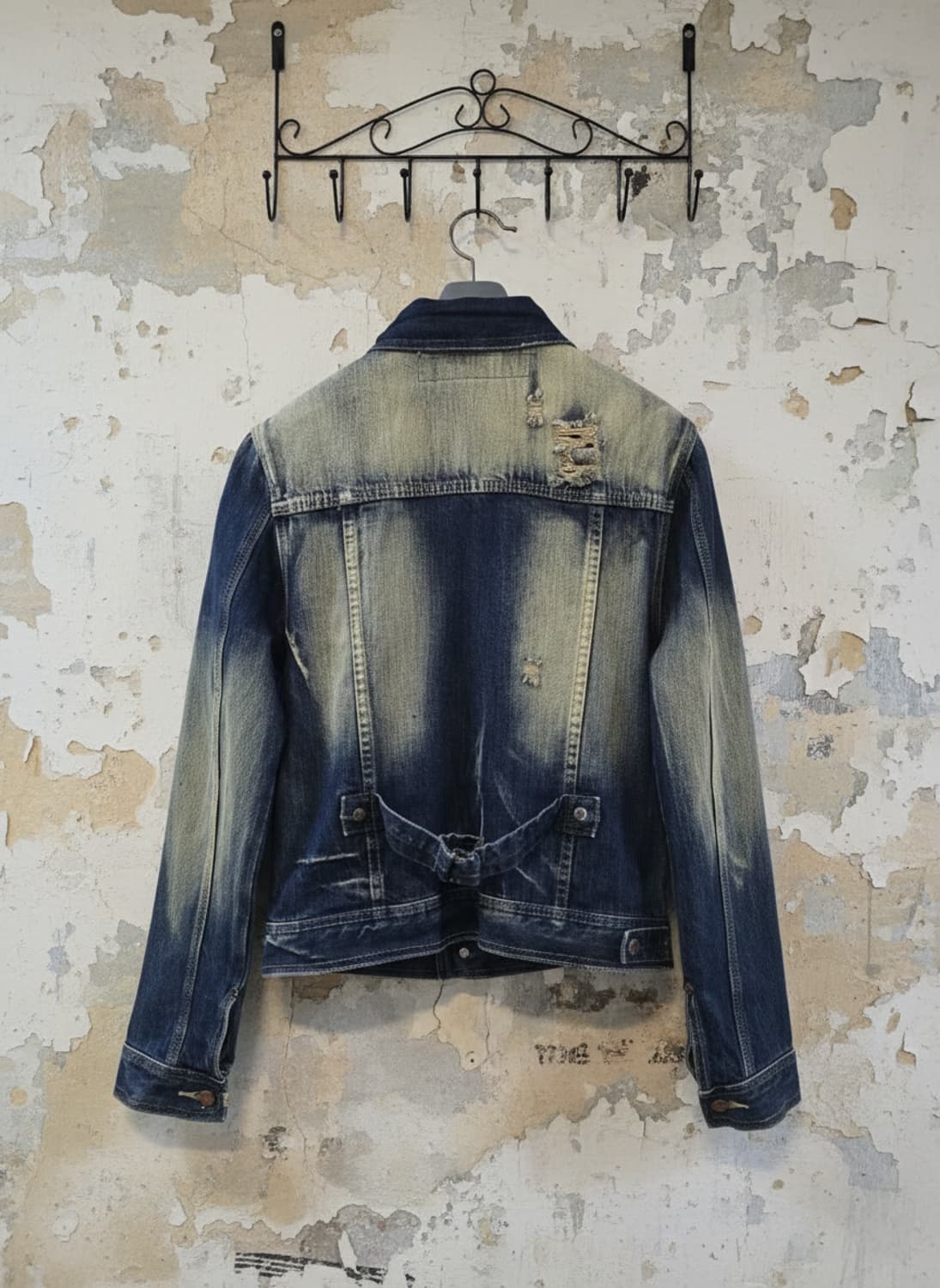 TAKE UPGRADE DEPT. 워싱 데미지 데님 자켓 M 상품이미지2