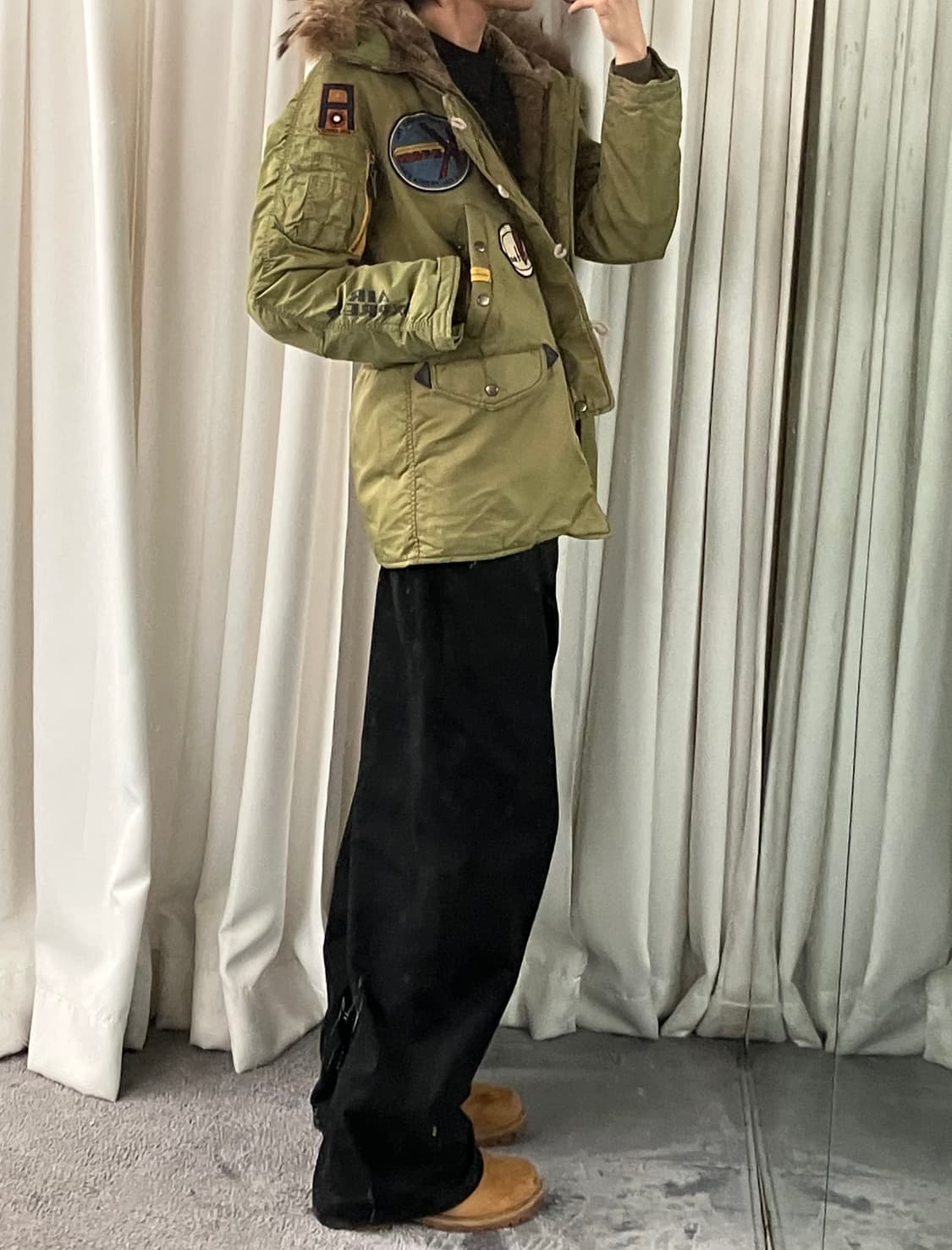 Avirex 아비렉스 한정판 N-3B 스노클 야상 점퍼 M 상품이미지9