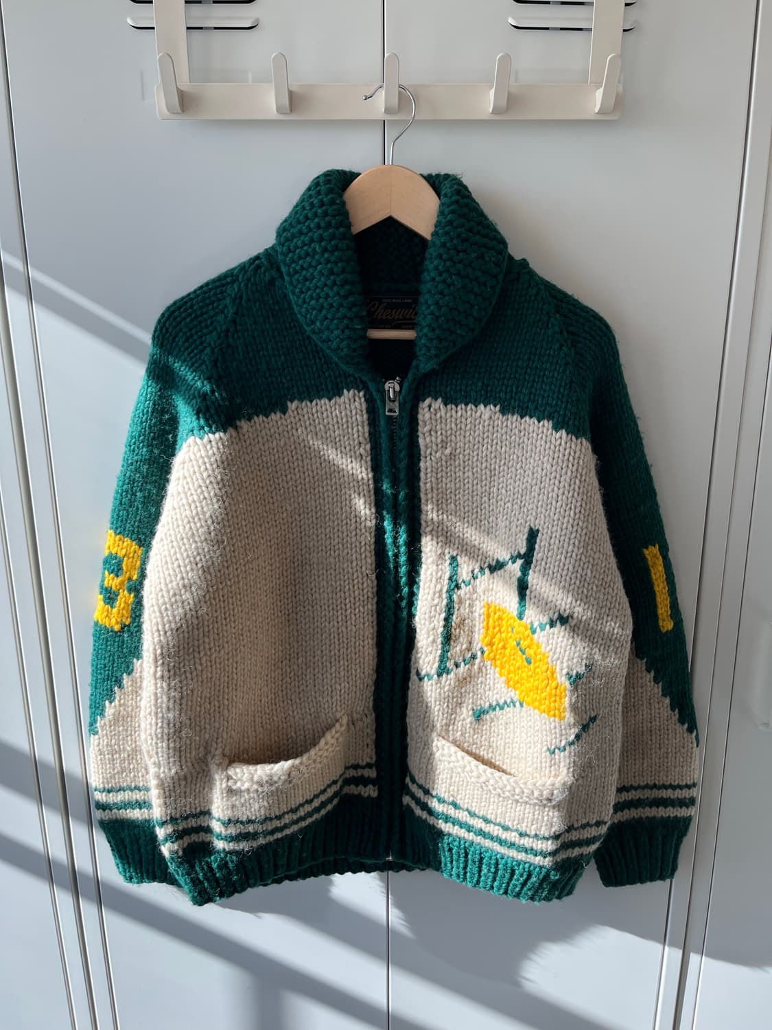 Made in canada 럭비공 리얼 헤비 울니트 코위찬 상품이미지8