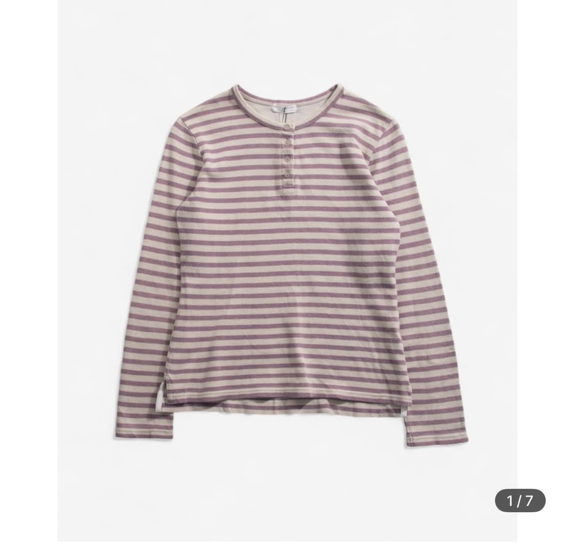 빈티지 퍼플 스트라이프 티 상품이미지2