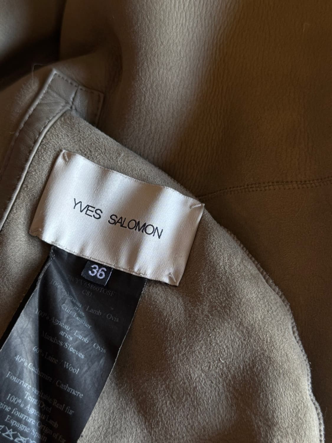 이브 살로몬 시어링 레더 자켓 55~66 상품이미지10