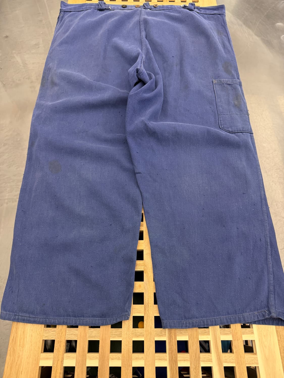 1950s FRENCH HAIRY INDIGO DENIM 프렌치워크팬츠 상품이미지9