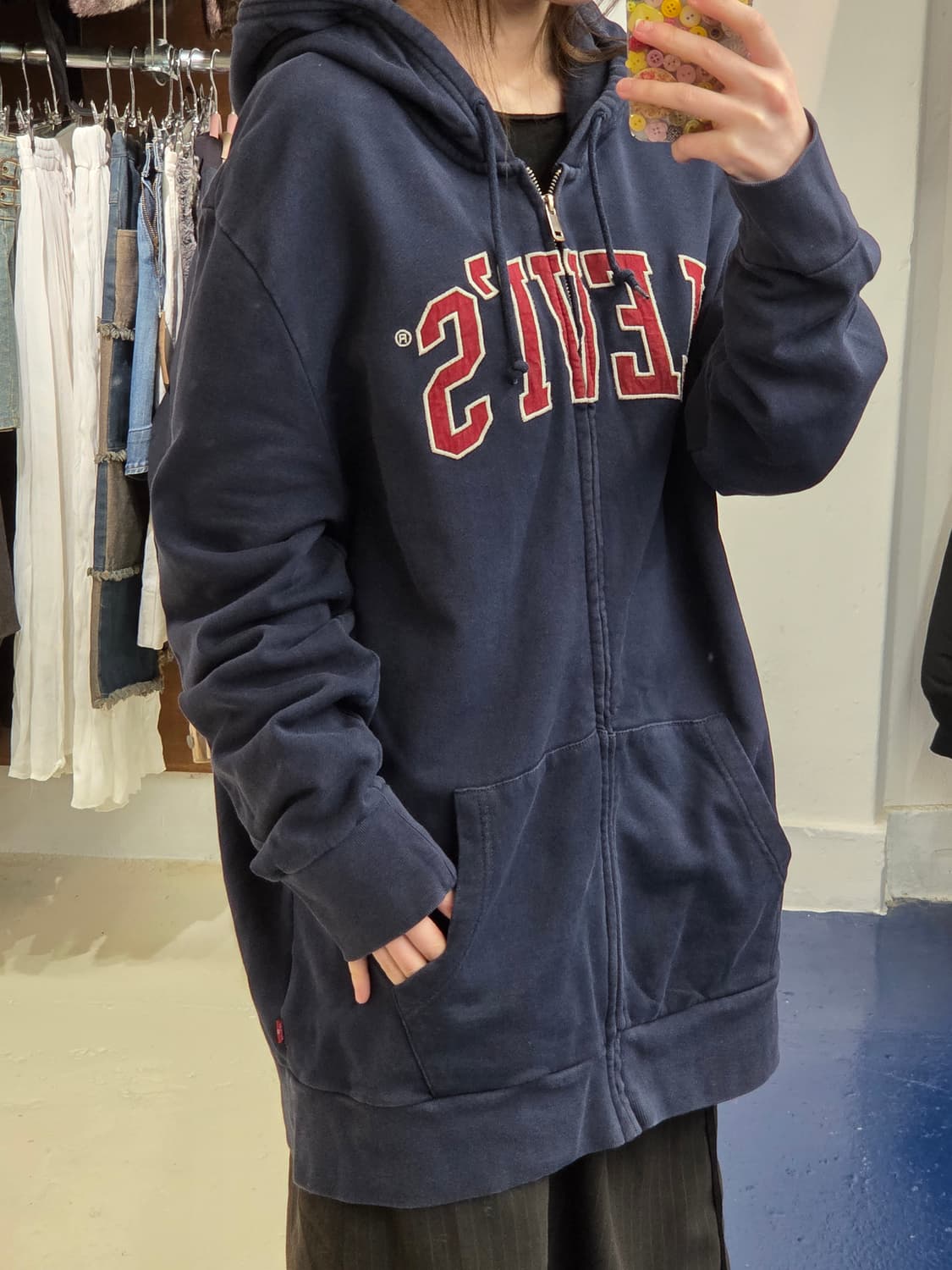 Levis 리바이스 올드스쿨 아치로고 후드집업 상품이미지5