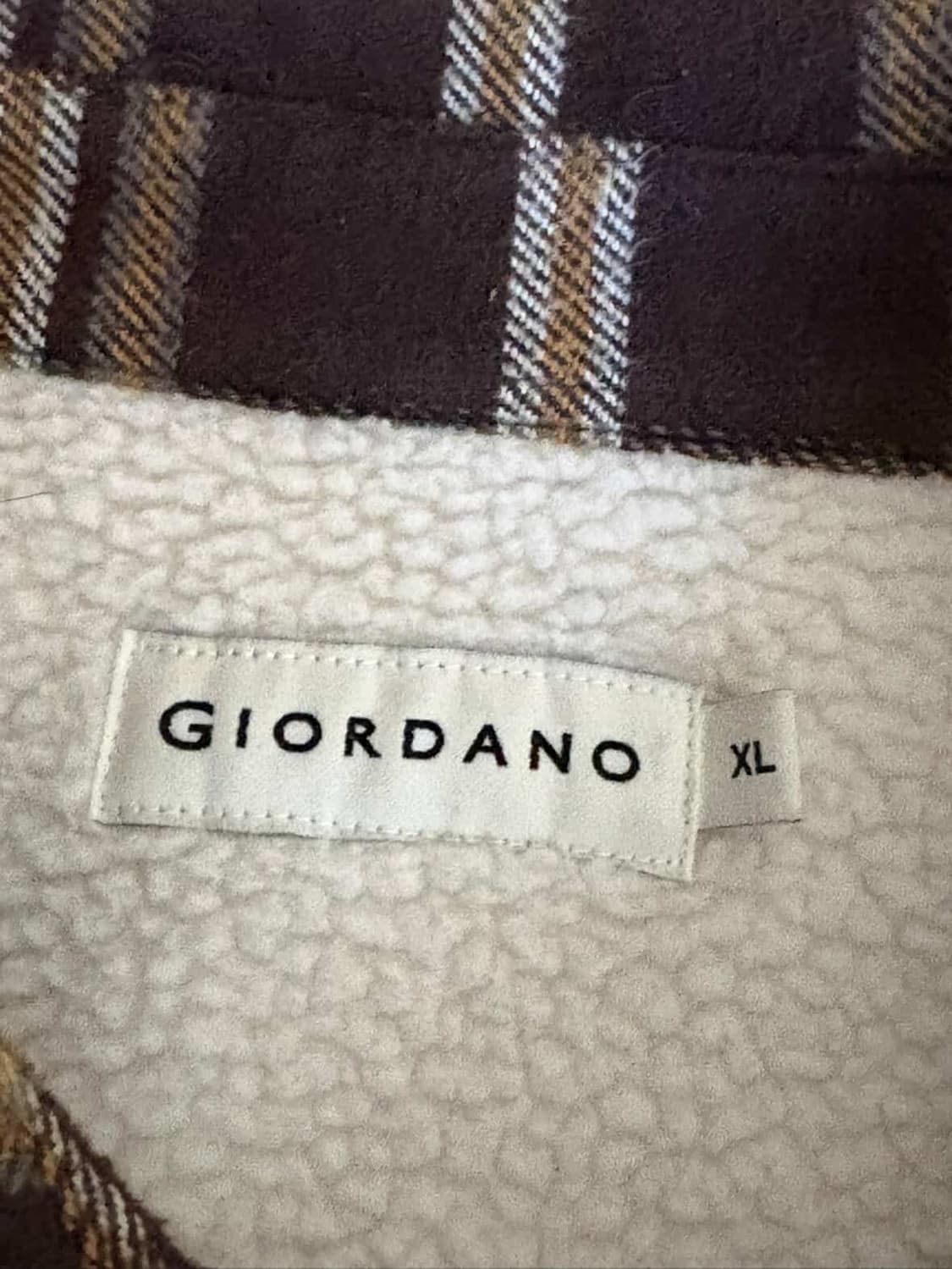 지오다노 브라운 체크 셔츠 상품이미지3