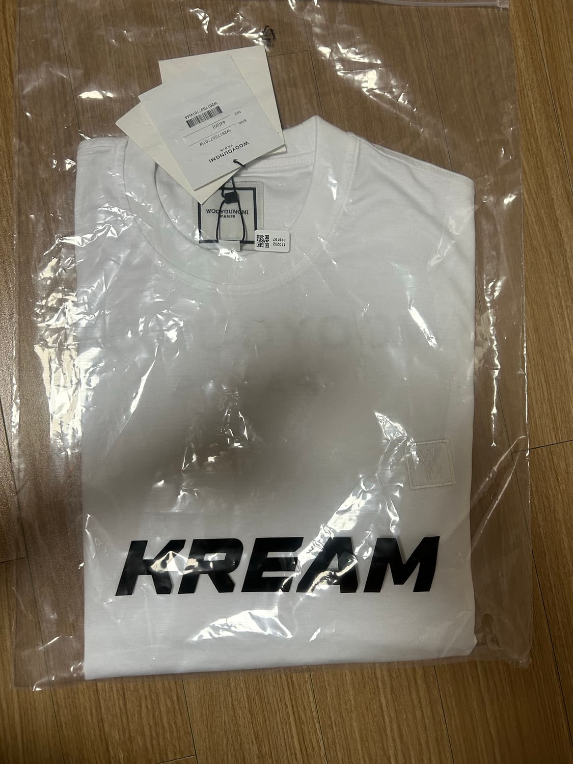 우영미 코튼 백로고 티셔츠 화이트 - 26SS (새상품) 상품이미지1