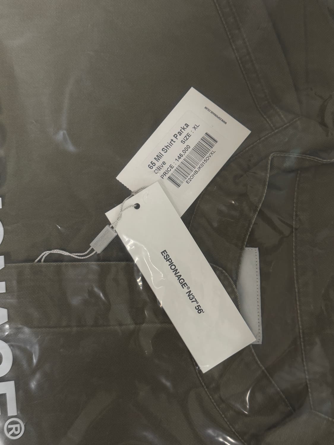 (새상품) 에스피오나지 - 65 Mil Shirt Parka  상품이미지3