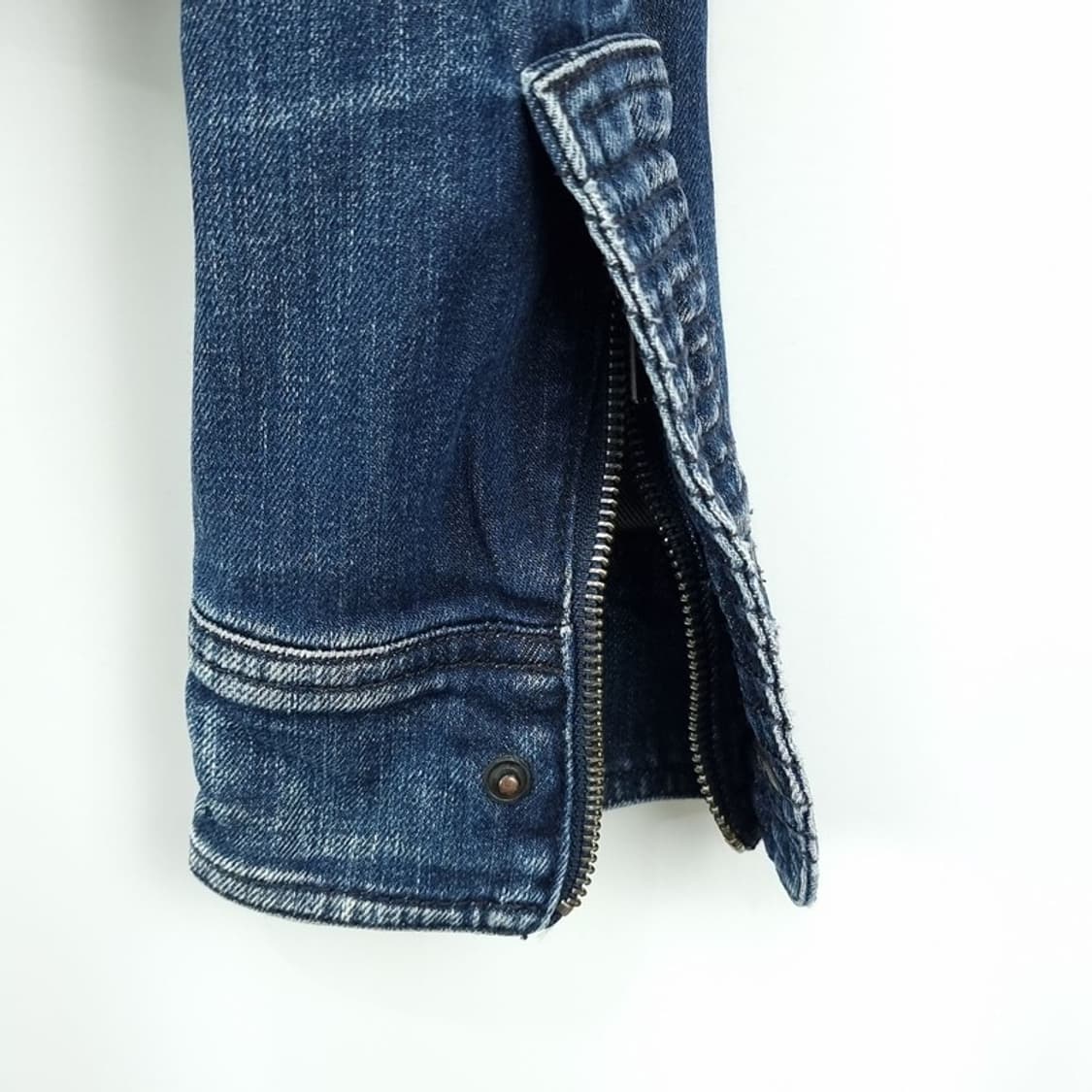 [자라] 빈티지 워시드 크롭 데님 사선 라이더 자켓 M17492 상품이미지6