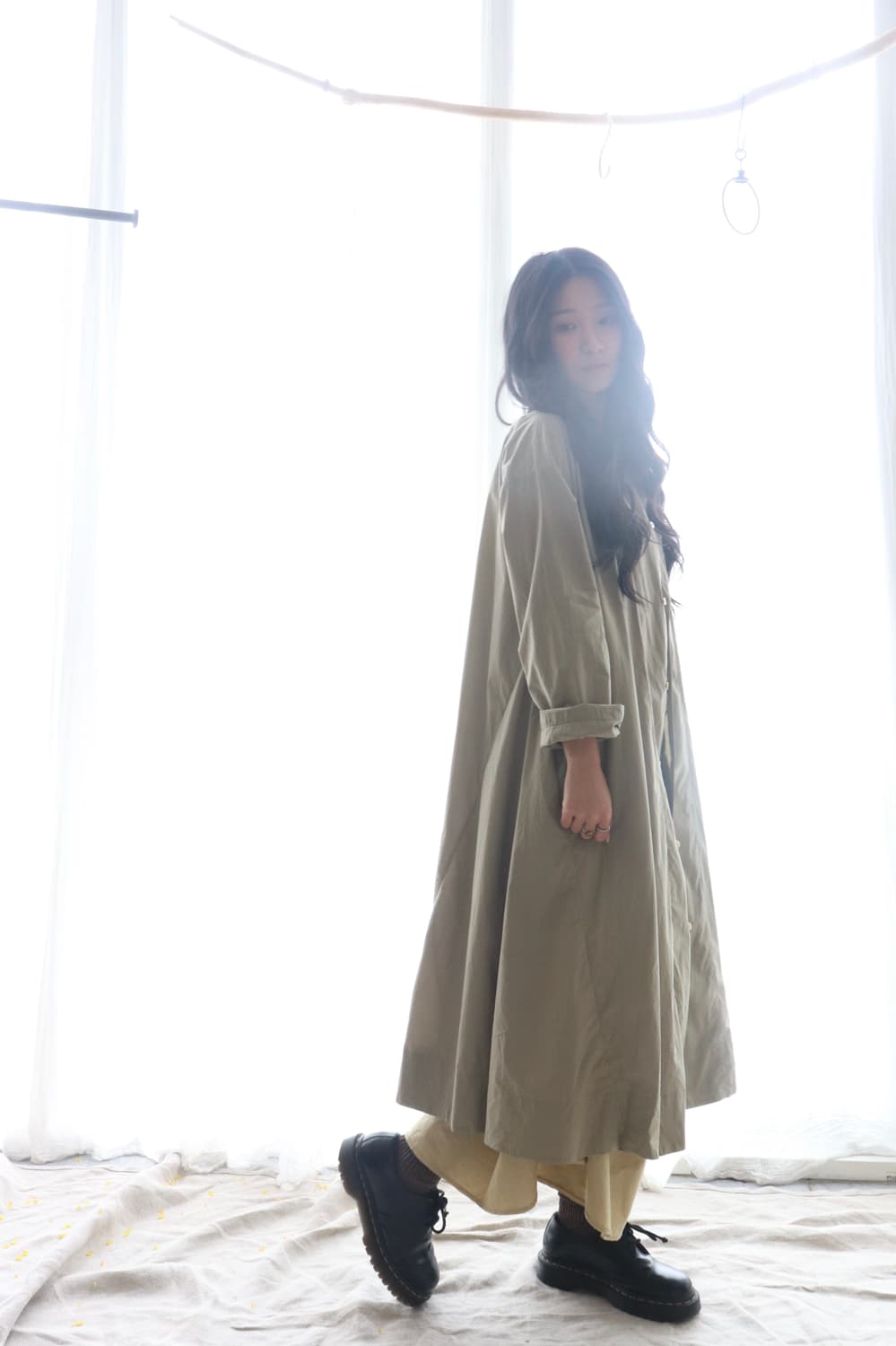 [Veritecoeur] Smocking Robe Dress 상품이미지2