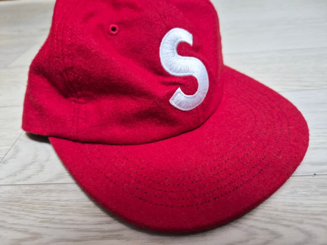 (3회착) 슈프림 울 S로고 캠프캡 상품이미지5