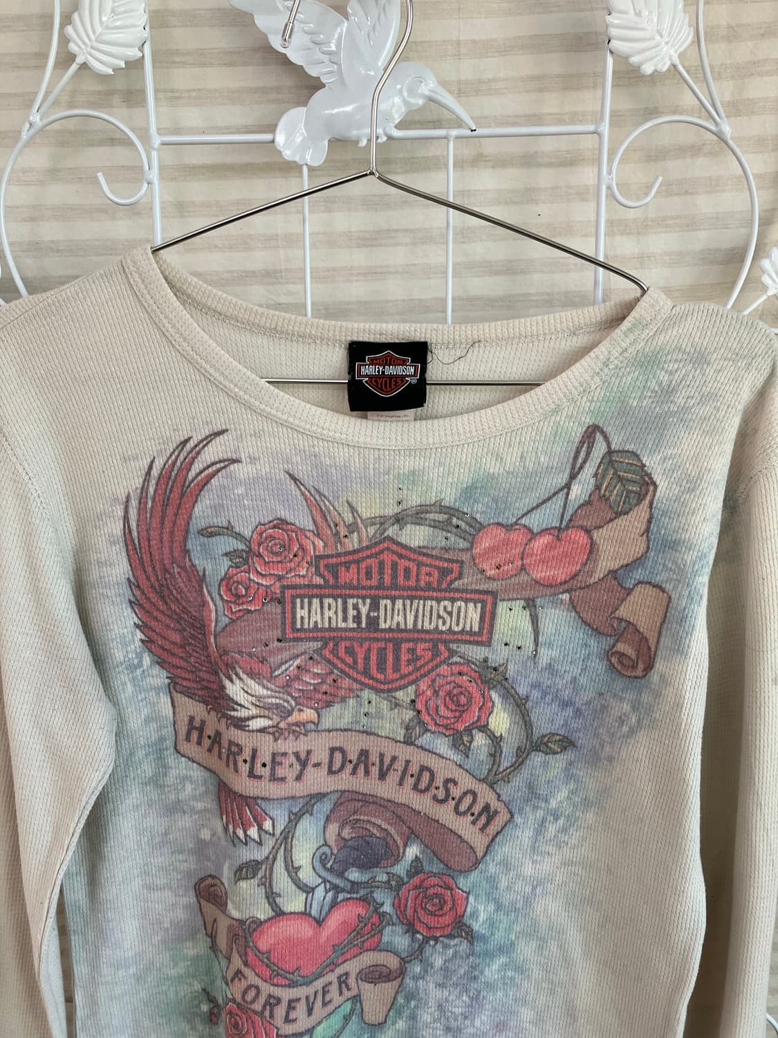 빈티지 할리 데이비슨 올드스쿨 니트 긴팔 y2k 스트릿 갸루 펑키 상품이미지3