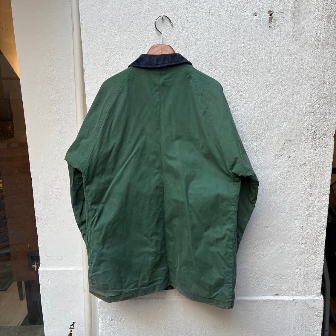 80s 버버리 페이딩 그린 체크 안감 필드 자켓 상품이미지4