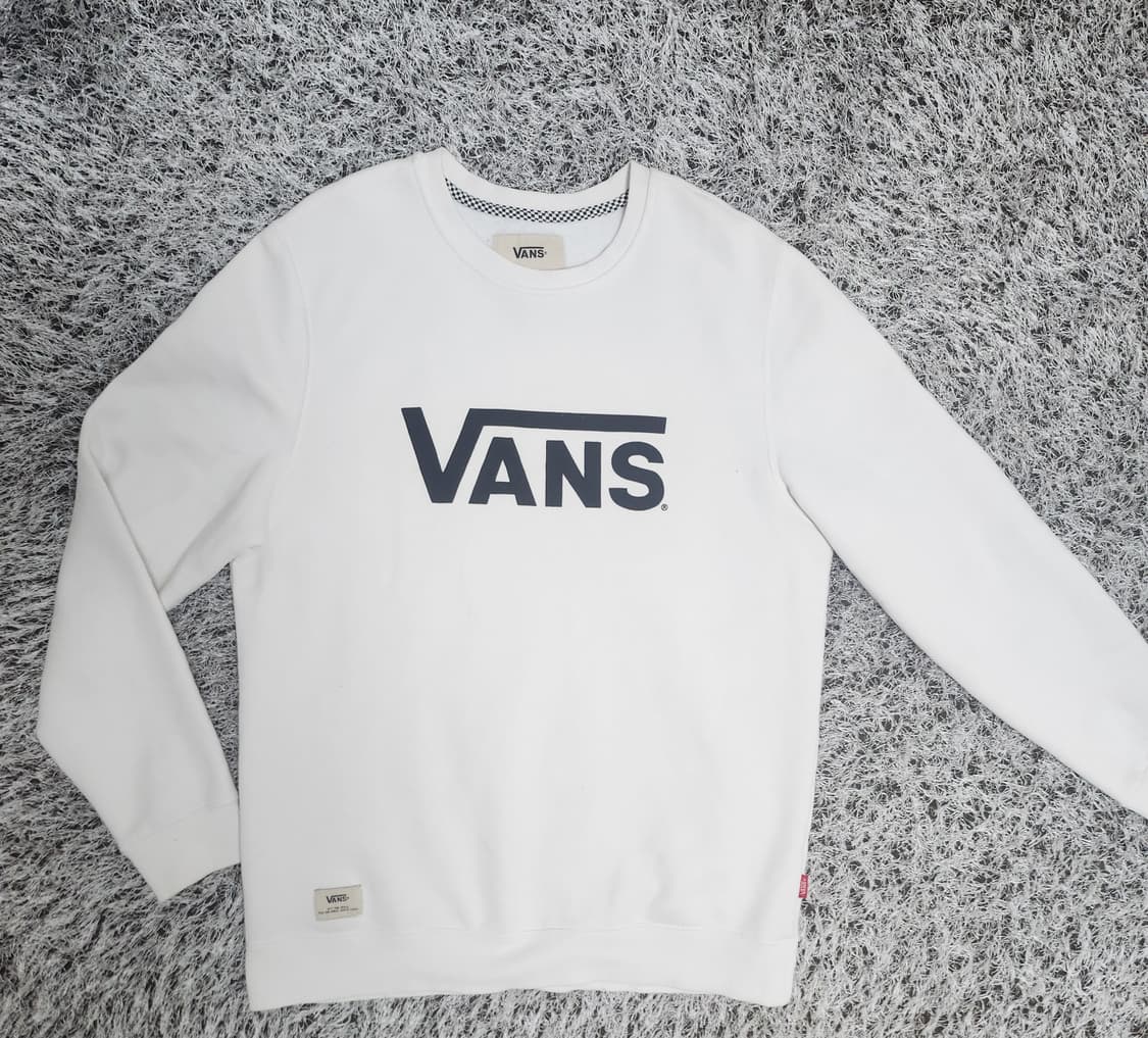 반스 흰색 기모 맨투맨 105 상품이미지7