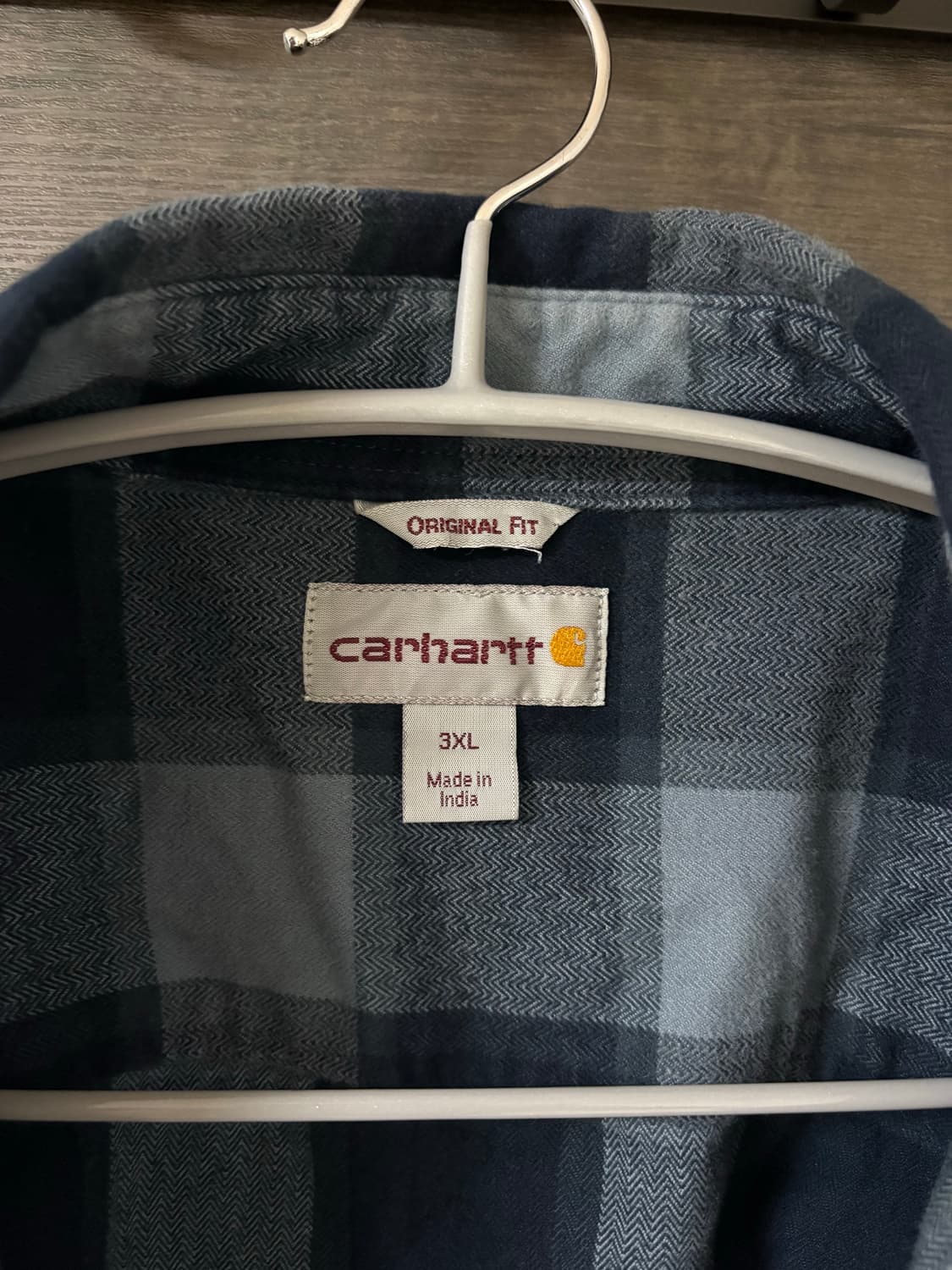 3XL - 칼하트 플란넬 체크 셔츠 네이비 상품이미지2