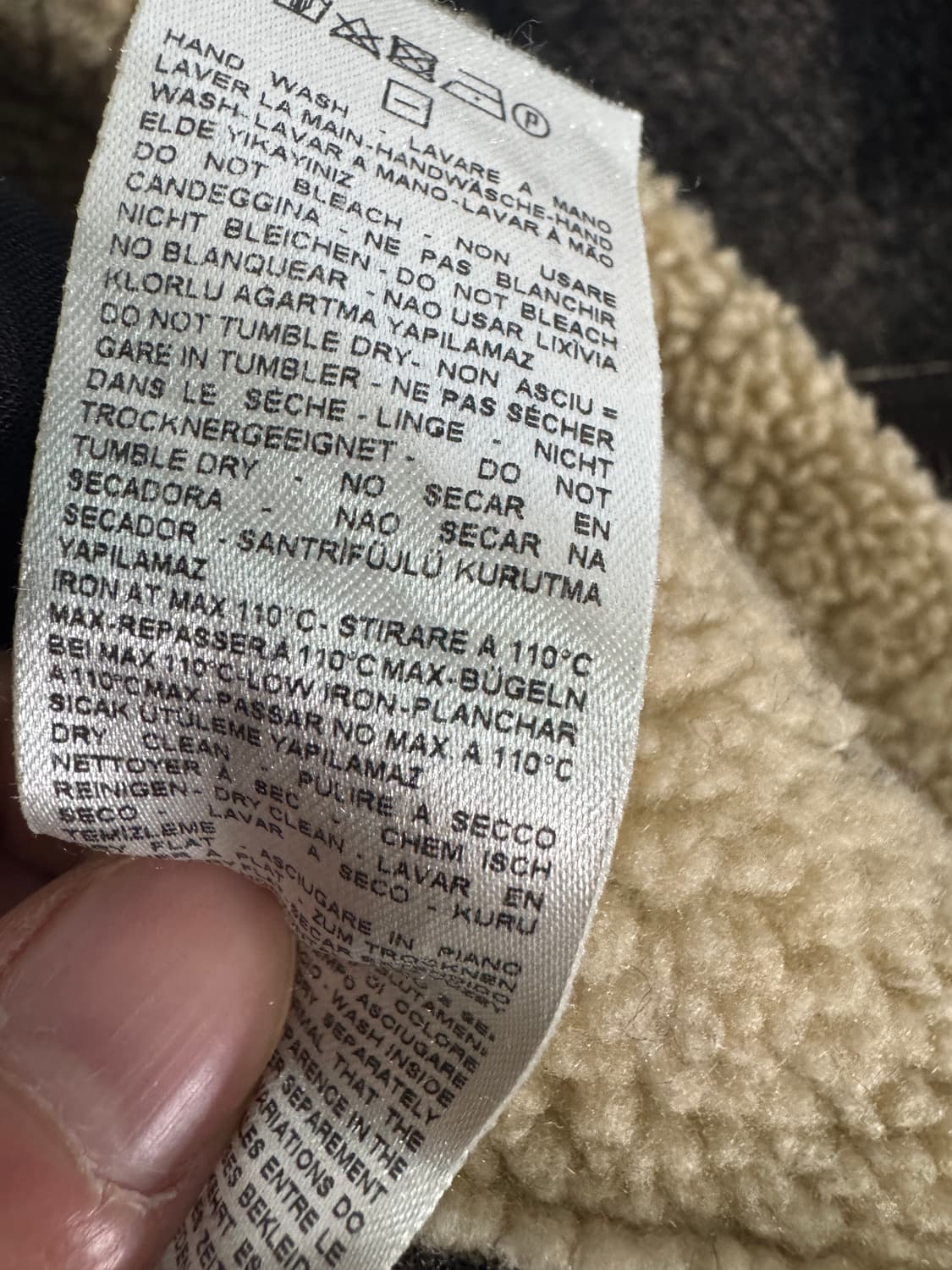 희귀!! 여성 디젤 Diesel 양텰 안감 체크 무스탕 자켓 L 상품이미지4