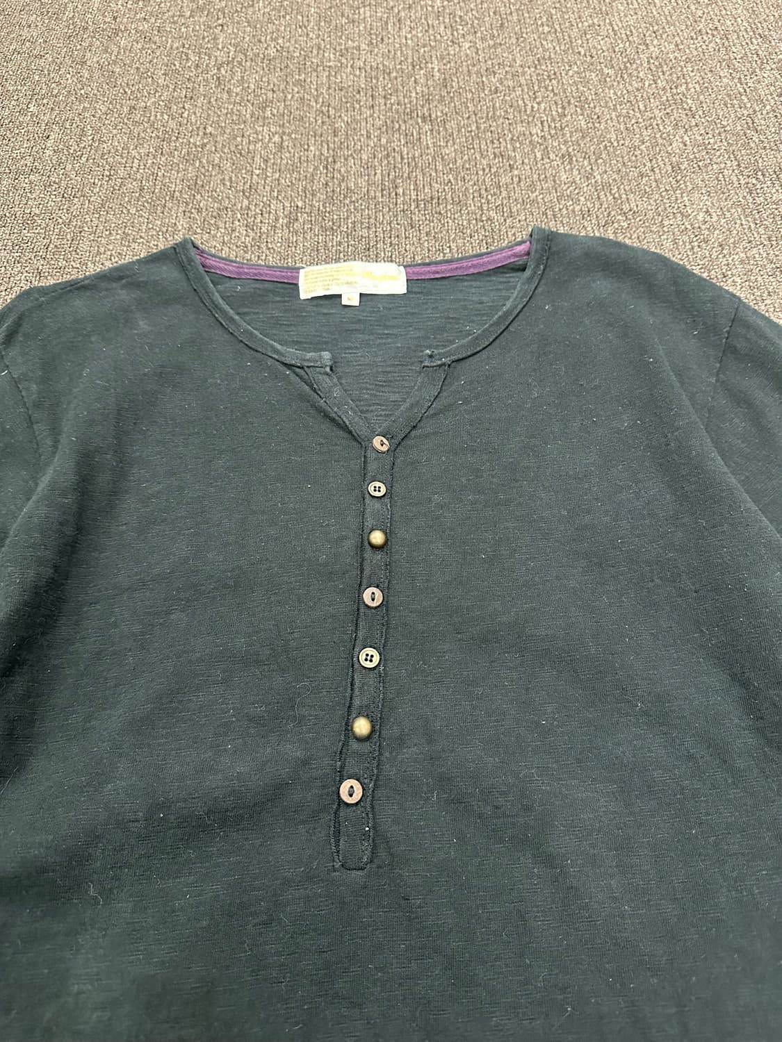 M)Japanese vintage 데미지 디테일 헨리넥 롱슬리브 상품이미지3