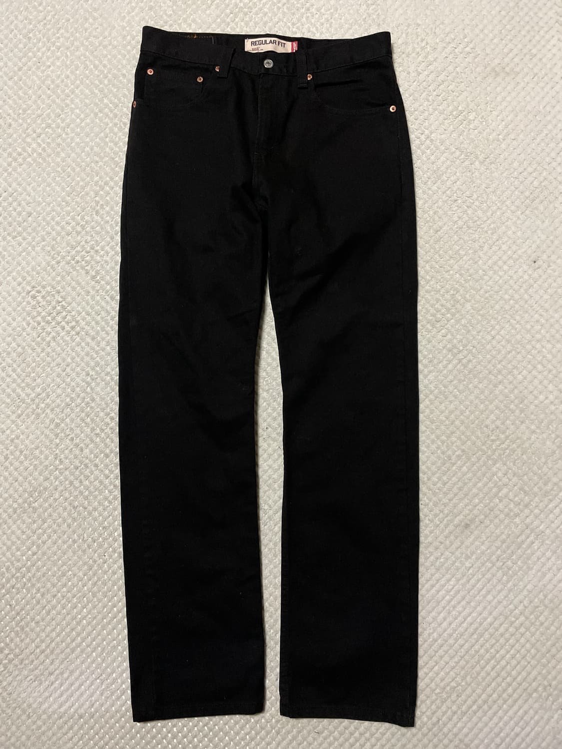 [31X32] 리바이스 00s 505 레귤러 핏 흑청 데님 팬츠 상품이미지1