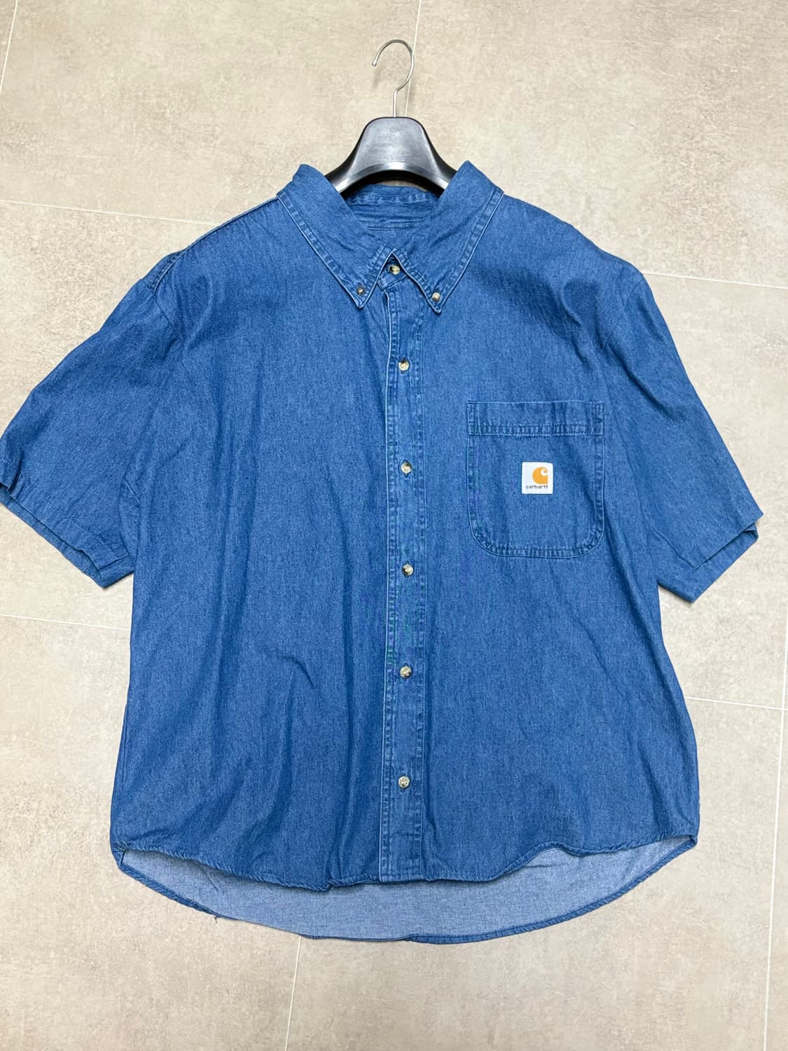 칼하트 데님 청 반팔 티셔츠 상품이미지1