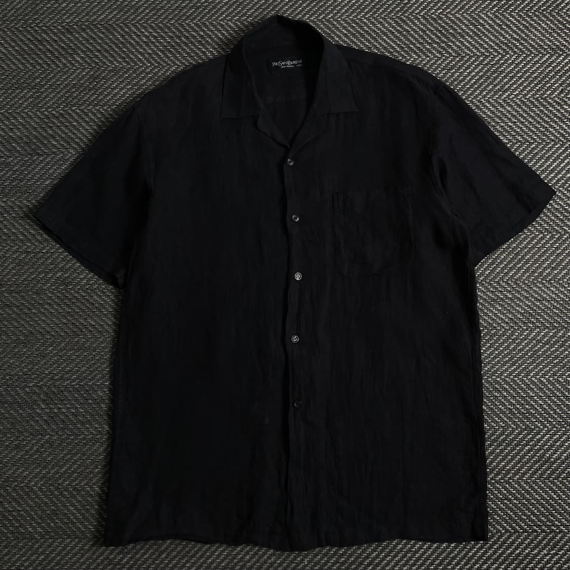 90s 입생로랑 아카이브 자수로고 린넨 셔츠y 3848 상품이미지2