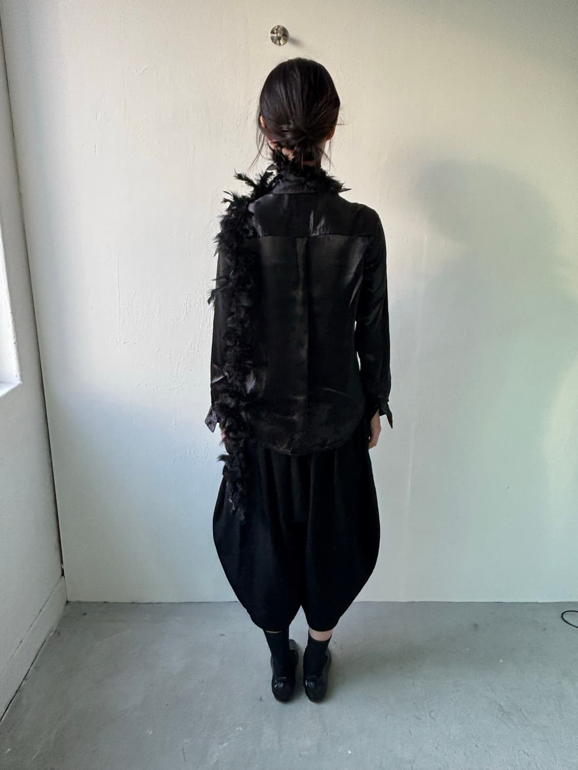 꼼데가르송 블랙 큐프라 셔츠 상품이미지2