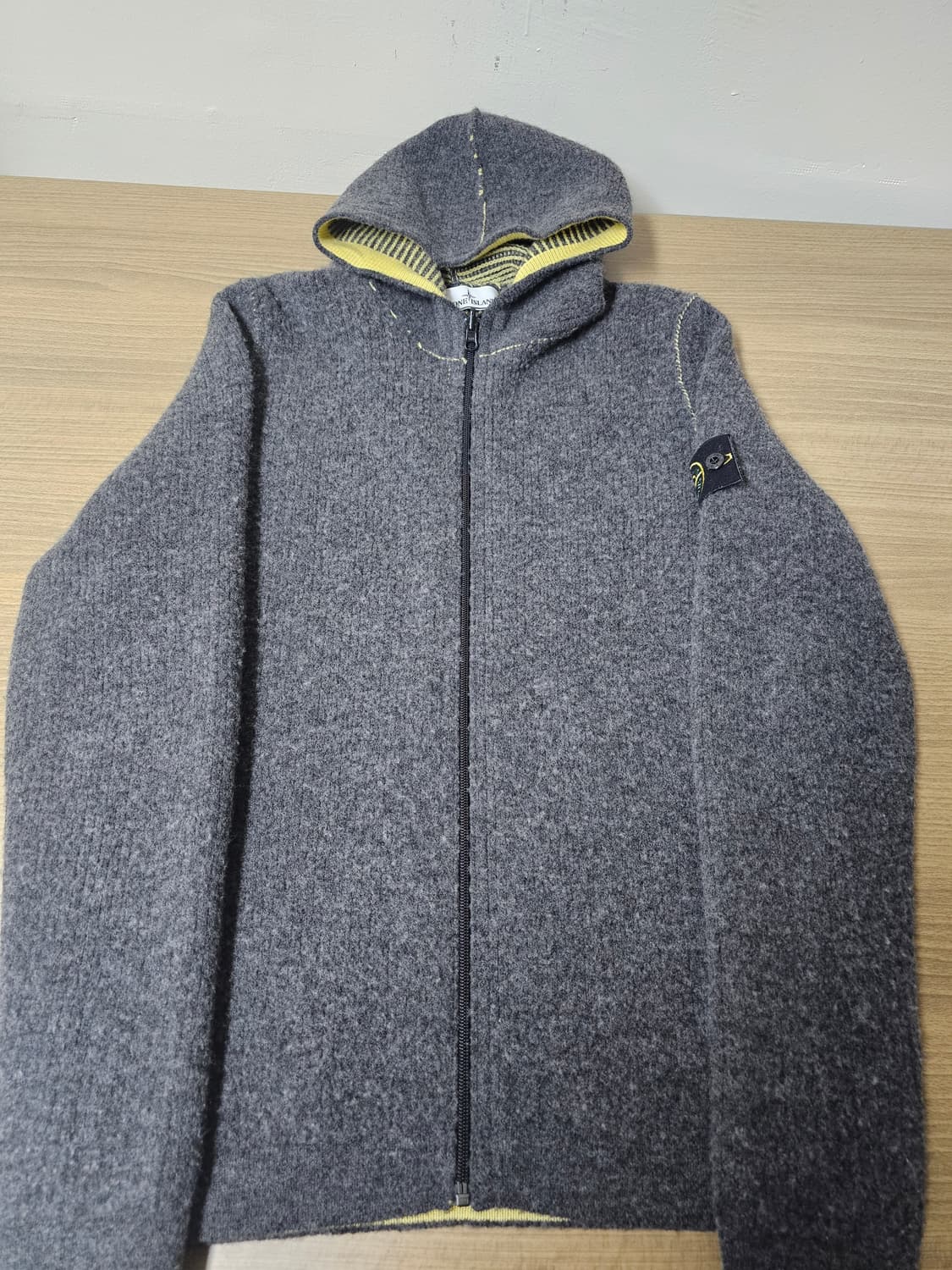 스톤아일랜드 리버시블 알파카 후드 집업 니트 상품이미지4