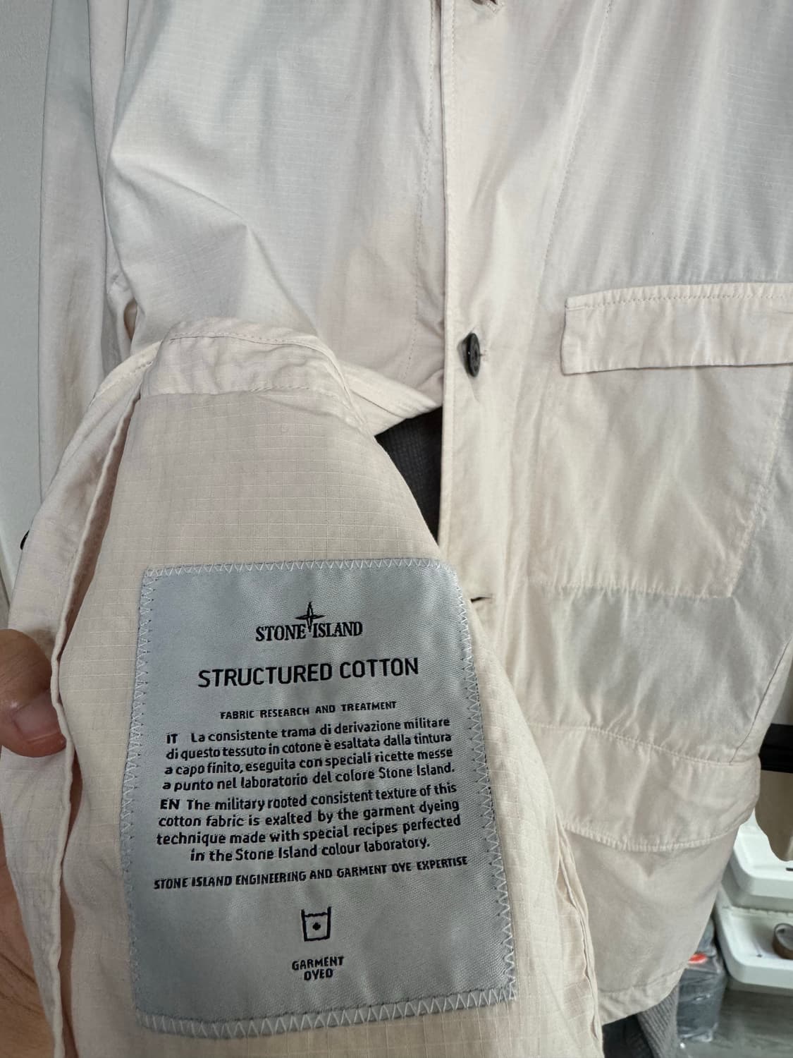 스톤아일랜드 코튼 스트럭쳐드 자켓 상품이미지6